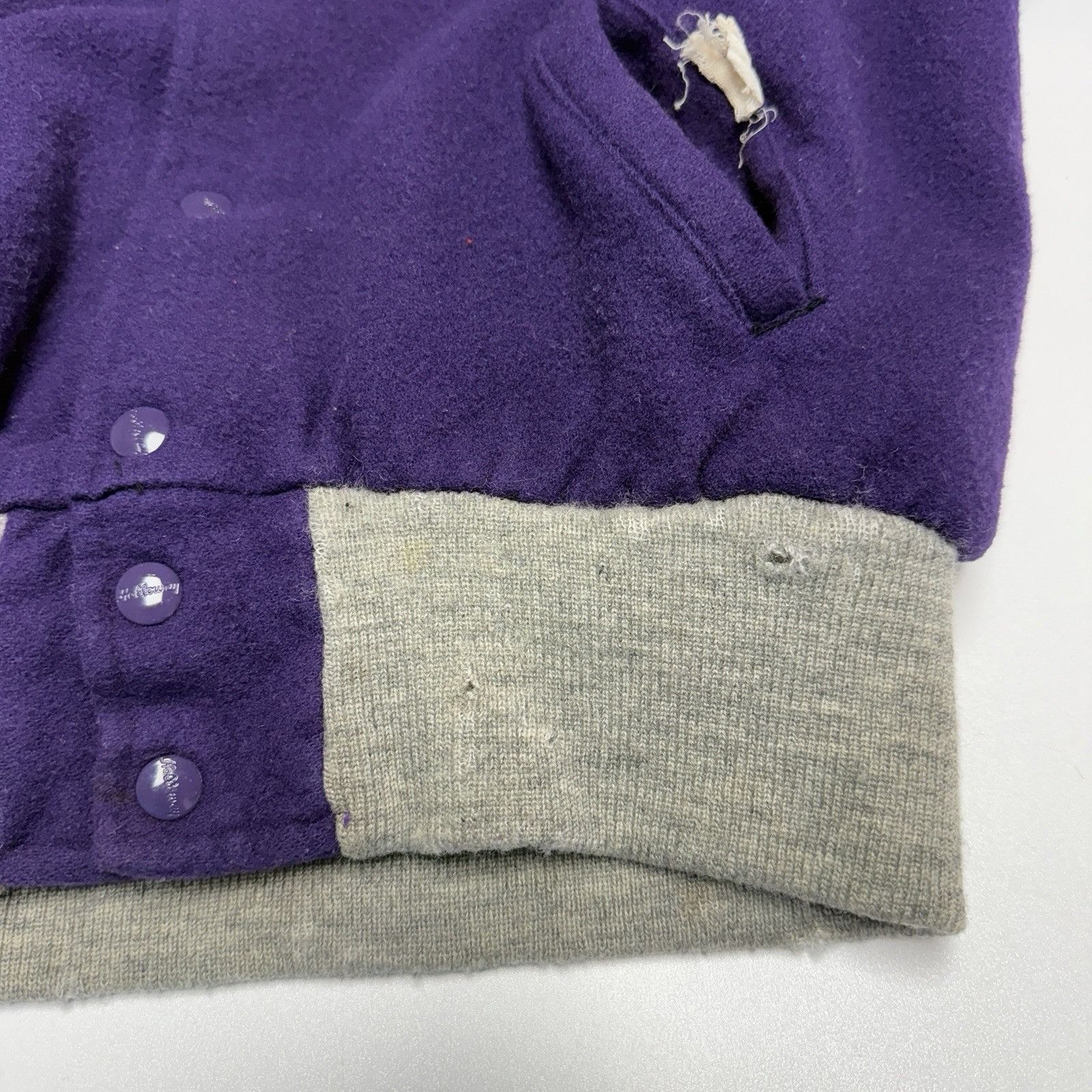 Holloway Vintage Holloway Letterman Jacket Mens 44 Purple Wool Bomber Size US M / EU 48-50 / 2 - 4 Thumbnail