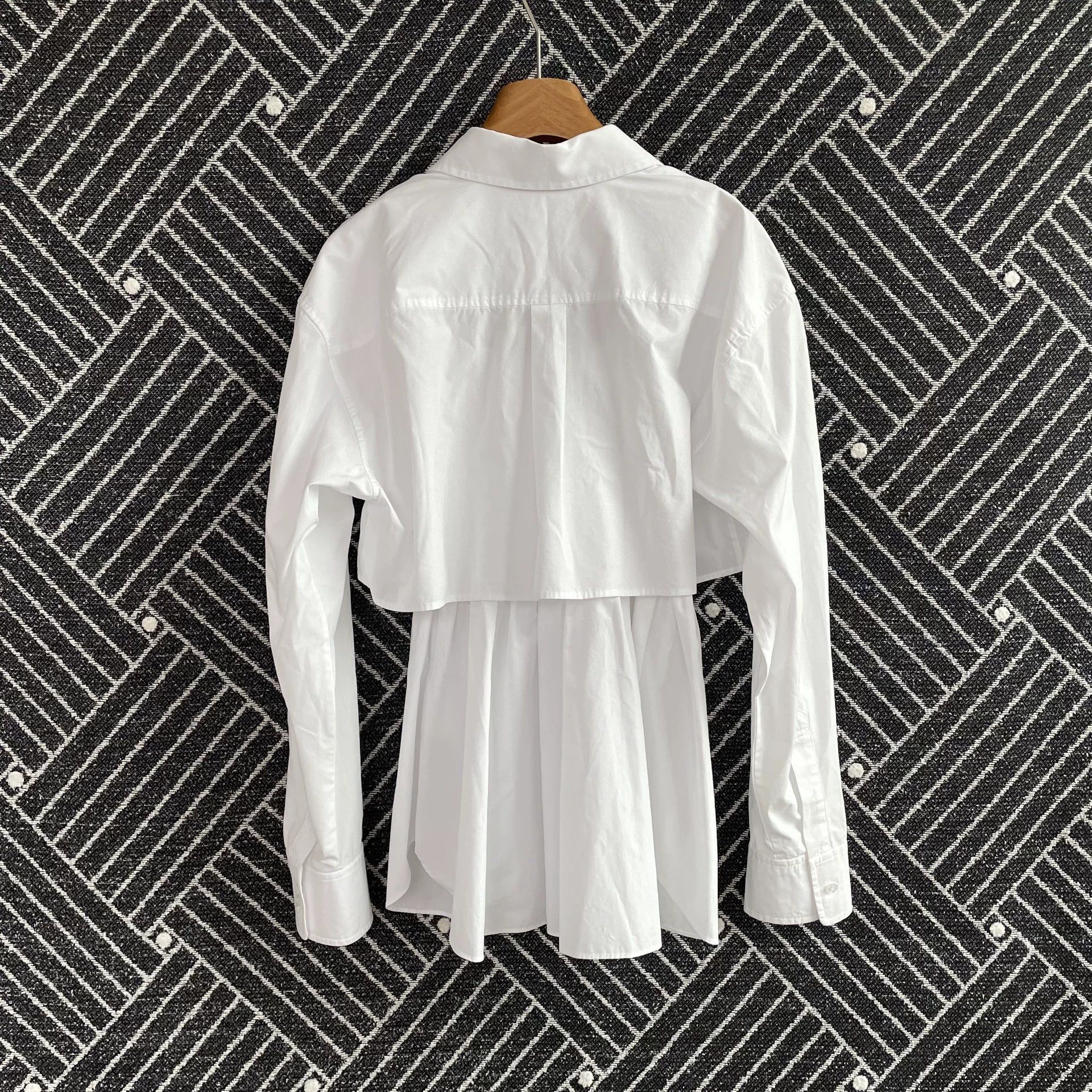 Alexander Wang Alexander Wang White Solid Two - Piece LS Shirt S Like New Size S / US 4 / IT 40 - 2 Thumbnail
