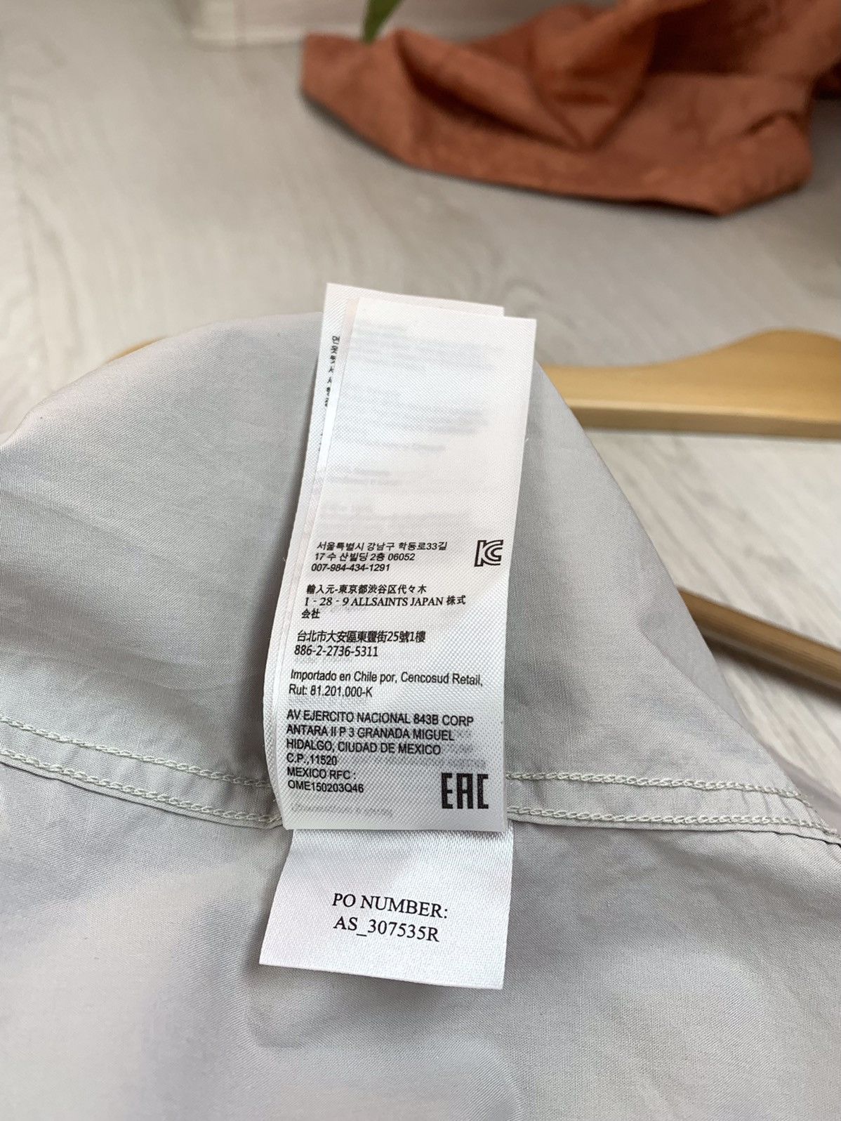 Allsaints Allsaints Long Sleeve Button Shirt Grey Size M Size US M / EU 48-50 / 2 - 8 Thumbnail