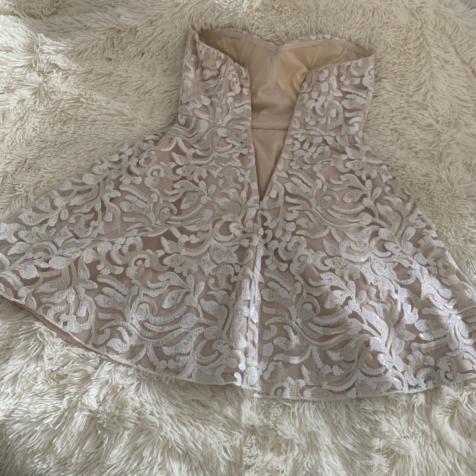 Other A.drea Dress Sz S Sweetheart Strapless Fit & Flare Sequins P Size S / US 4 / IT 40 - 2 Thumbnail