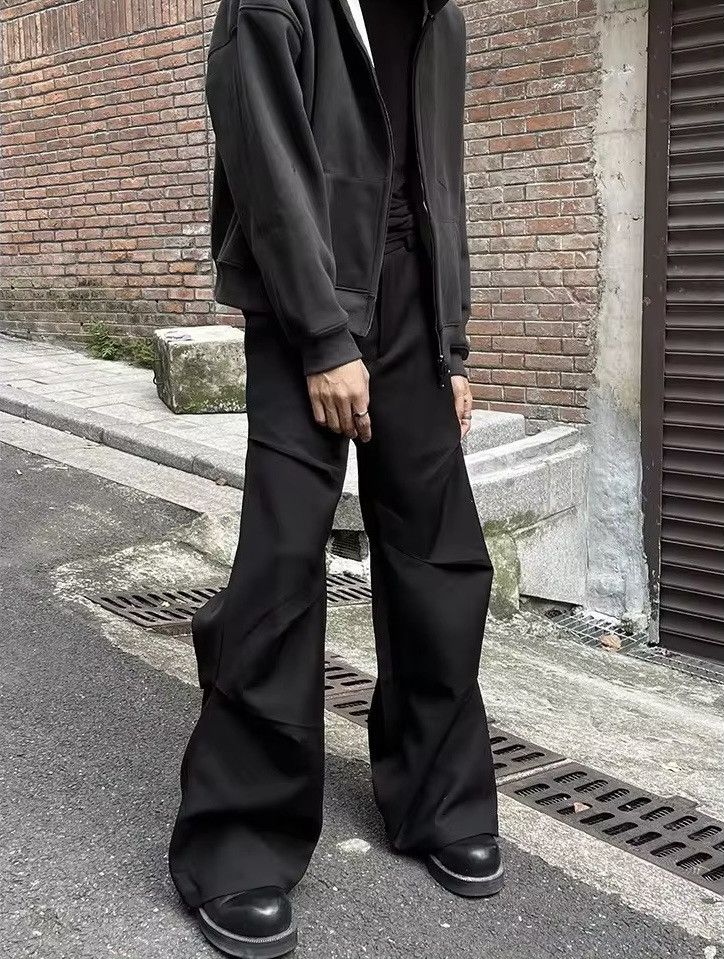 Japanese Brand × Vintage Heavy design pleated micro flare casual baggy pants Size US 30 / EU 46 - 2 Thumbnail