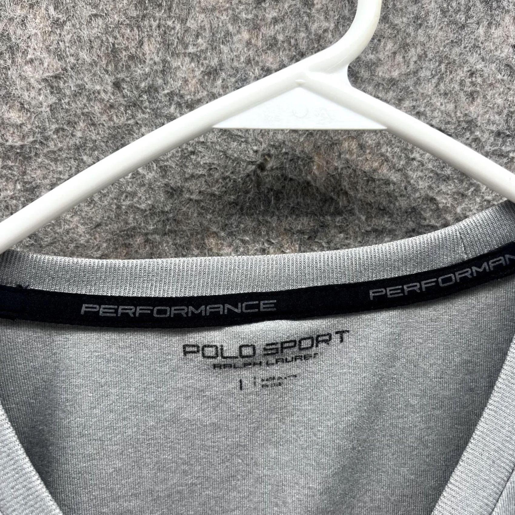 Polo Ralph Lauren Polo Ralph Lauren Shirt Men Large Gray Crew Neck Long Sleeve Cotton Logo VTG Shirt Size US L / EU 52-54 / 3 - 5 Thumbnail