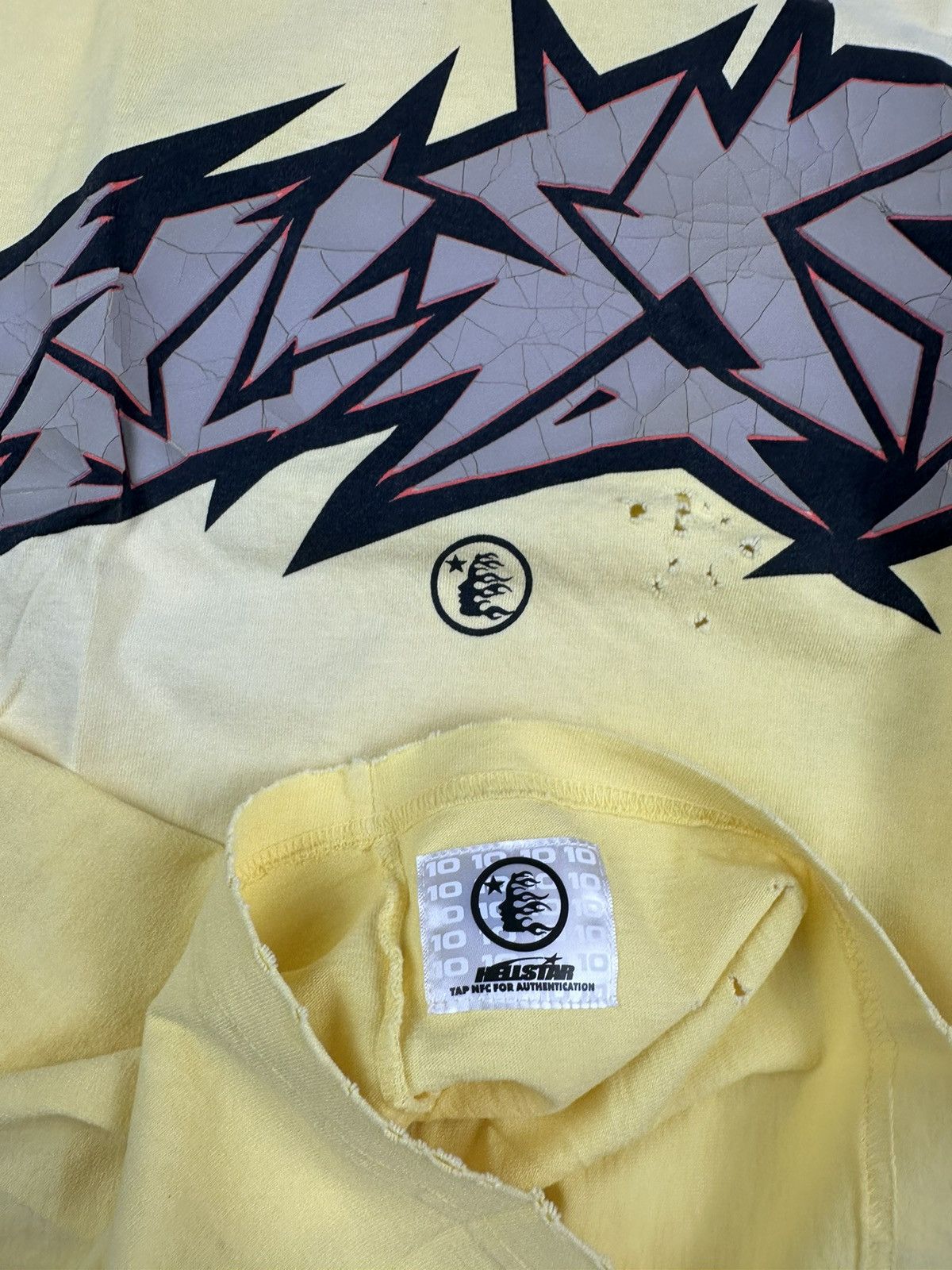 HELLSTAR Hellstar Sample Cracked Print T-shirt Size US M / EU 48-50 / 2 - 6 Thumbnail