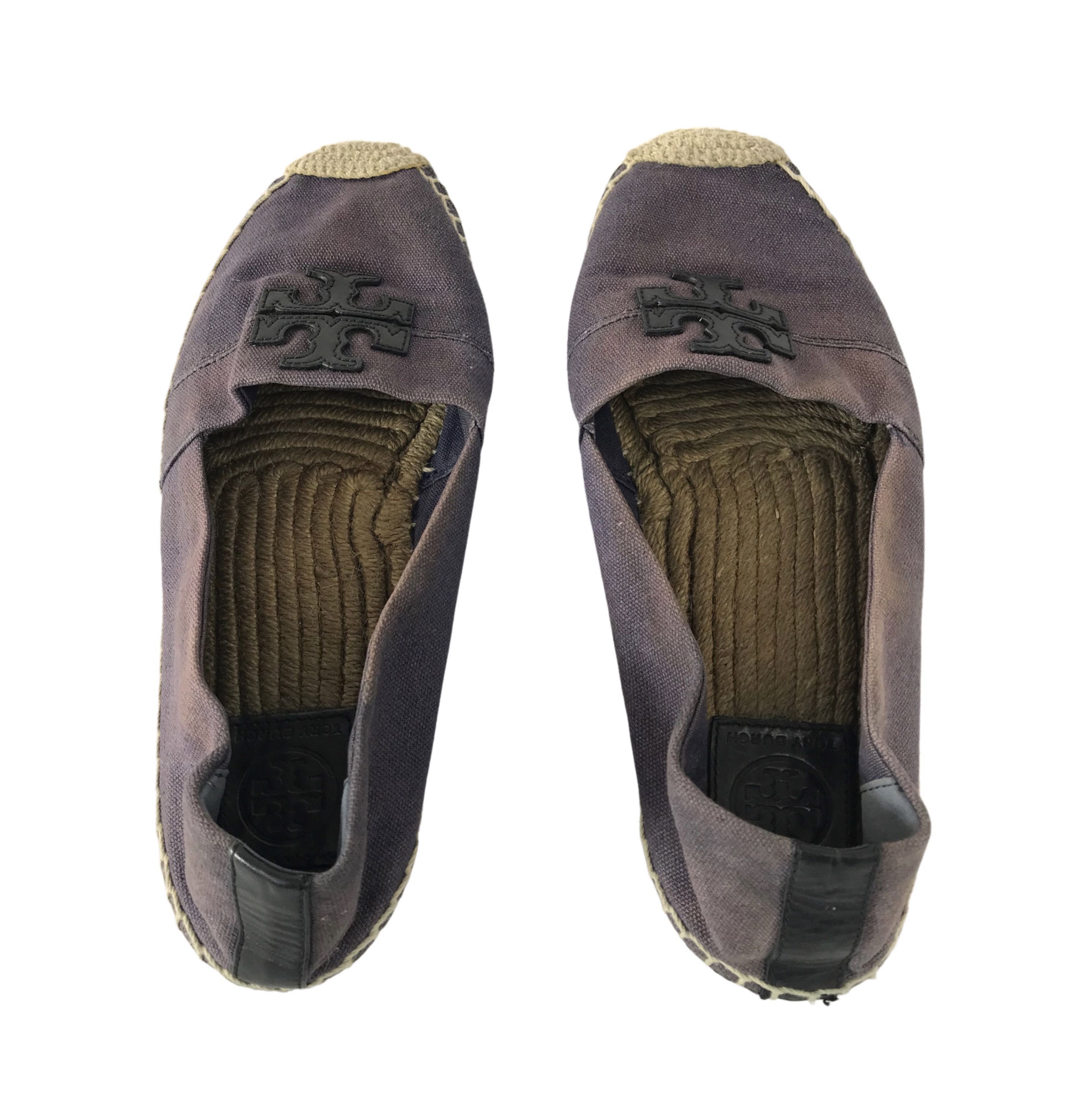 Tory Burch Tory Burch Canvas Patent Leather Logo Espadrille Flat Shoe Size US 9 / IT 39 - 3 Thumbnail