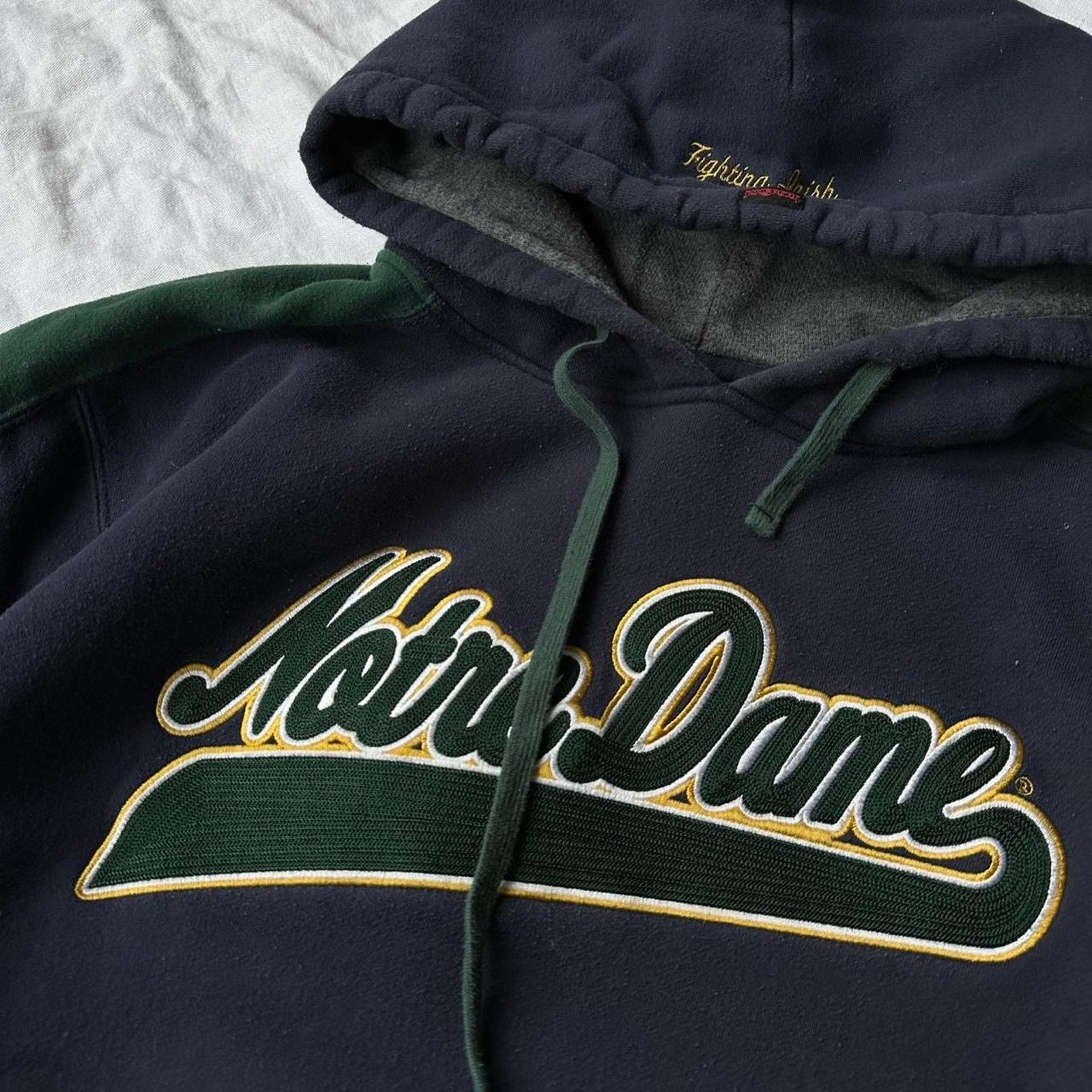 Jansport × Vintage Vintage 00s jansport heavy cotton notre dame hoodie Size US M / EU 48-50 / 2 - 3 Thumbnail