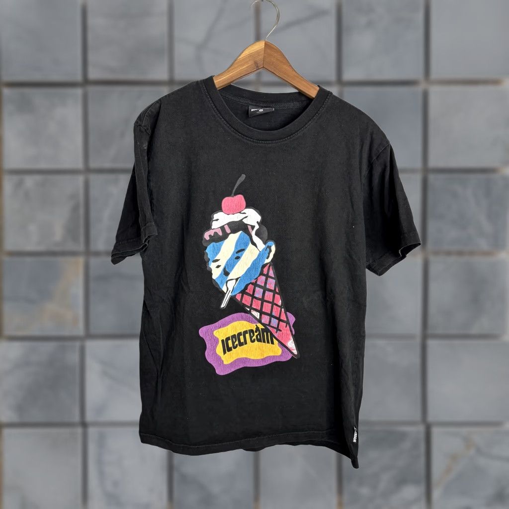 Vintage VINTAGE Icecream Shirt Mens M Black Graphic Cone Cherry Head Tee Skate Streetwear Size US M / EU 48-50 / 2 - 1 Thumbnail