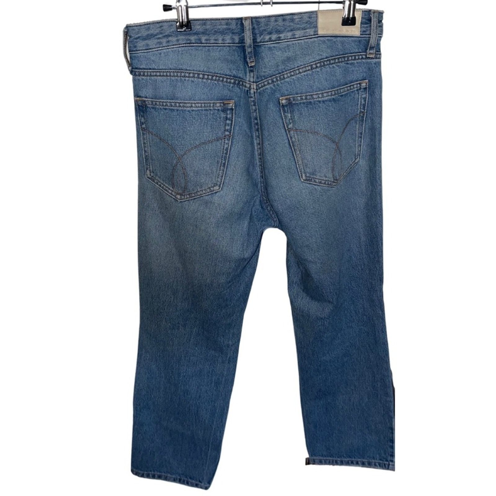 Calvin Klein Denim Jeans Mid Rise distressed Capri 27 Casual Streetwear Size 27" / US 4 / IT 40 - 2 Thumbnail