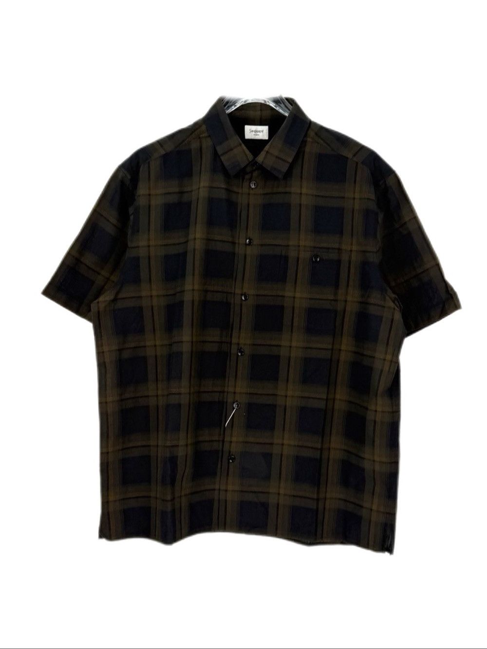 Saint Laurent Paris Saint Laurent Plaid Cotton Shirt Size M Size US M / EU 48-50 / 2 - 1 Thumbnail