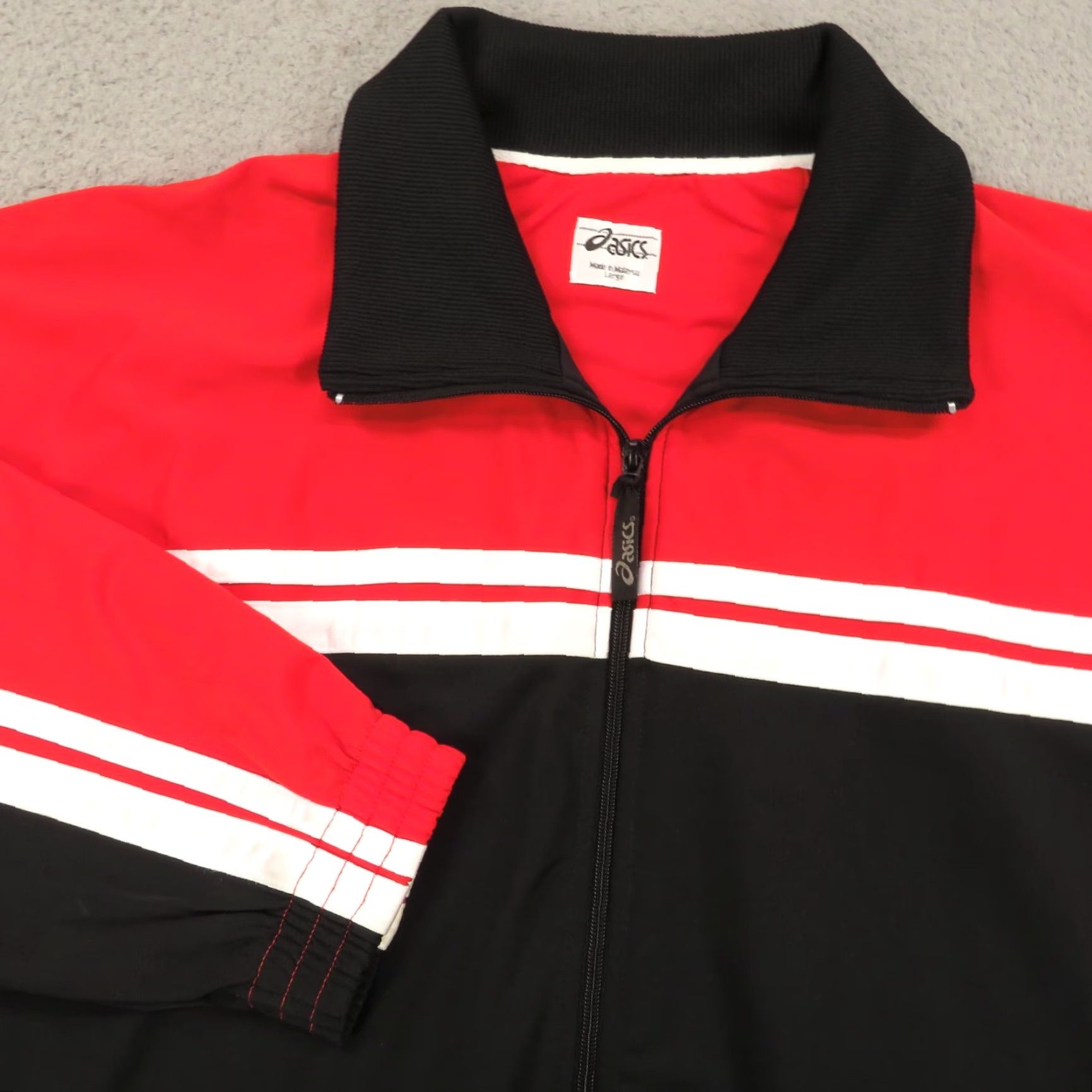 Asics VINTAGE ASICS Jacket Mens Large New York City Marathon Windbreaker Zip Bomber Striped City Running & Jogging Mens Size US L / EU 52-54 / 3 - 2 Thumbnail