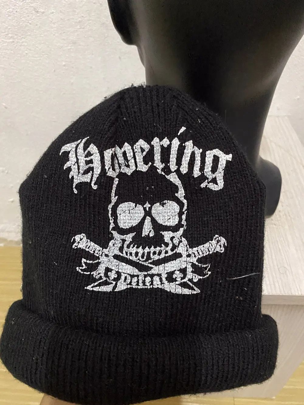 Vintage Vintage Hovering Big Logo Skull Punk Rock Beanie Hat Size ONE SIZE - 6 Thumbnail