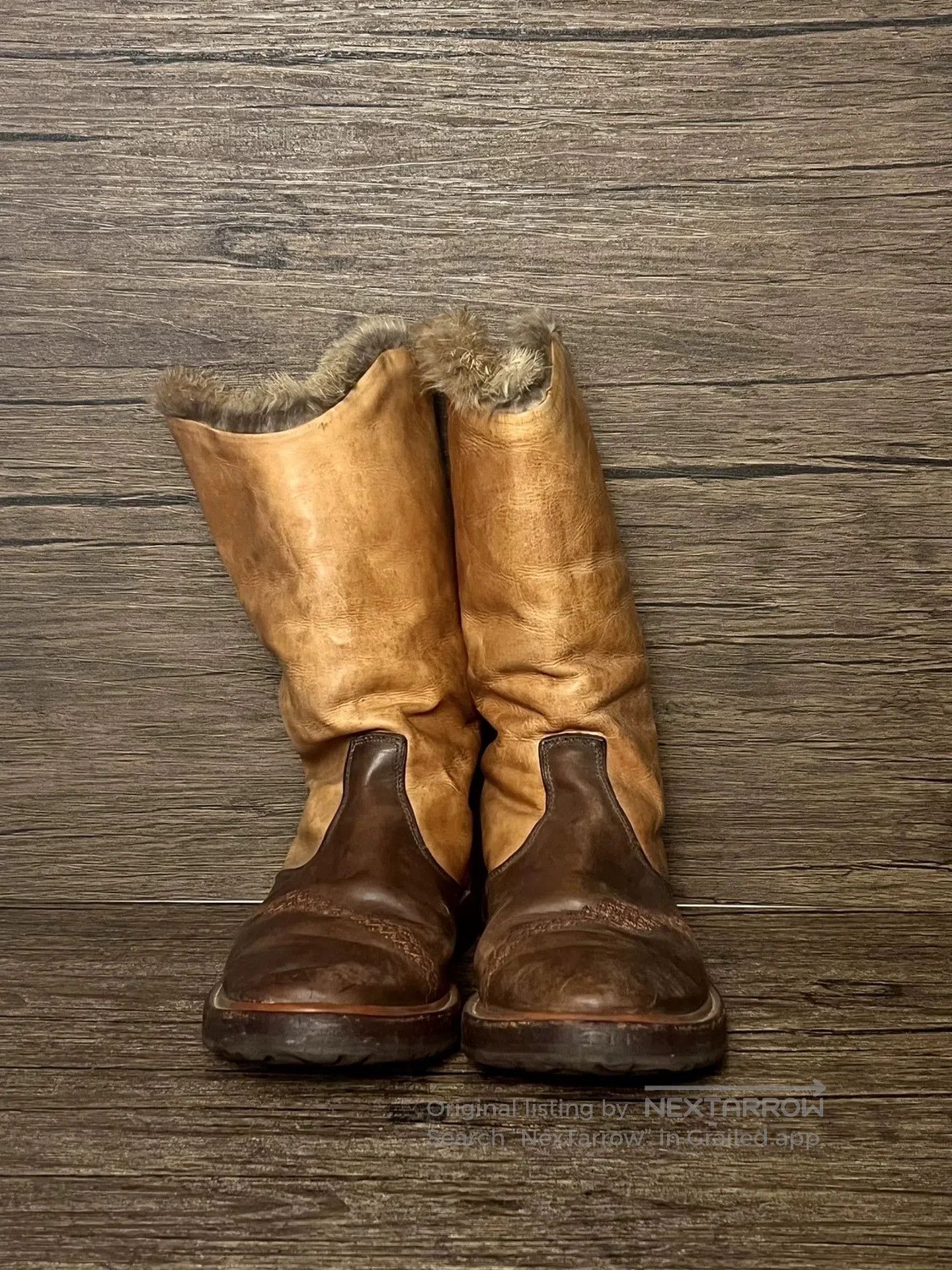 Number (N)ine number nine rabbit fur boots. Size US 7 / EU 40 - 2 Thumbnail