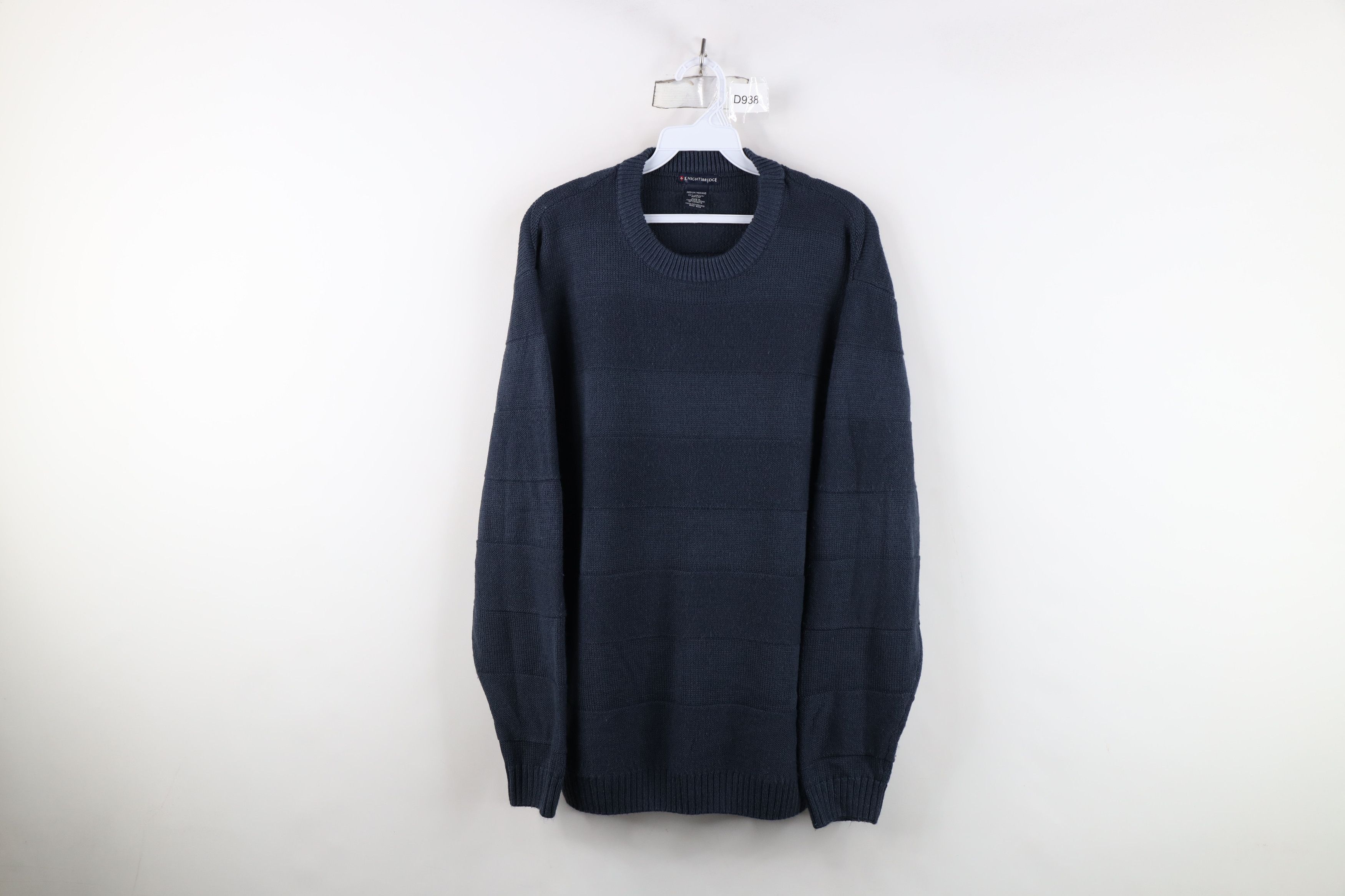 Vintage Vintage 90s Streetwear Lightweight Crewneck Sweater Blue Size US M / EU 48-50 / 2 - 1 Thumbnail