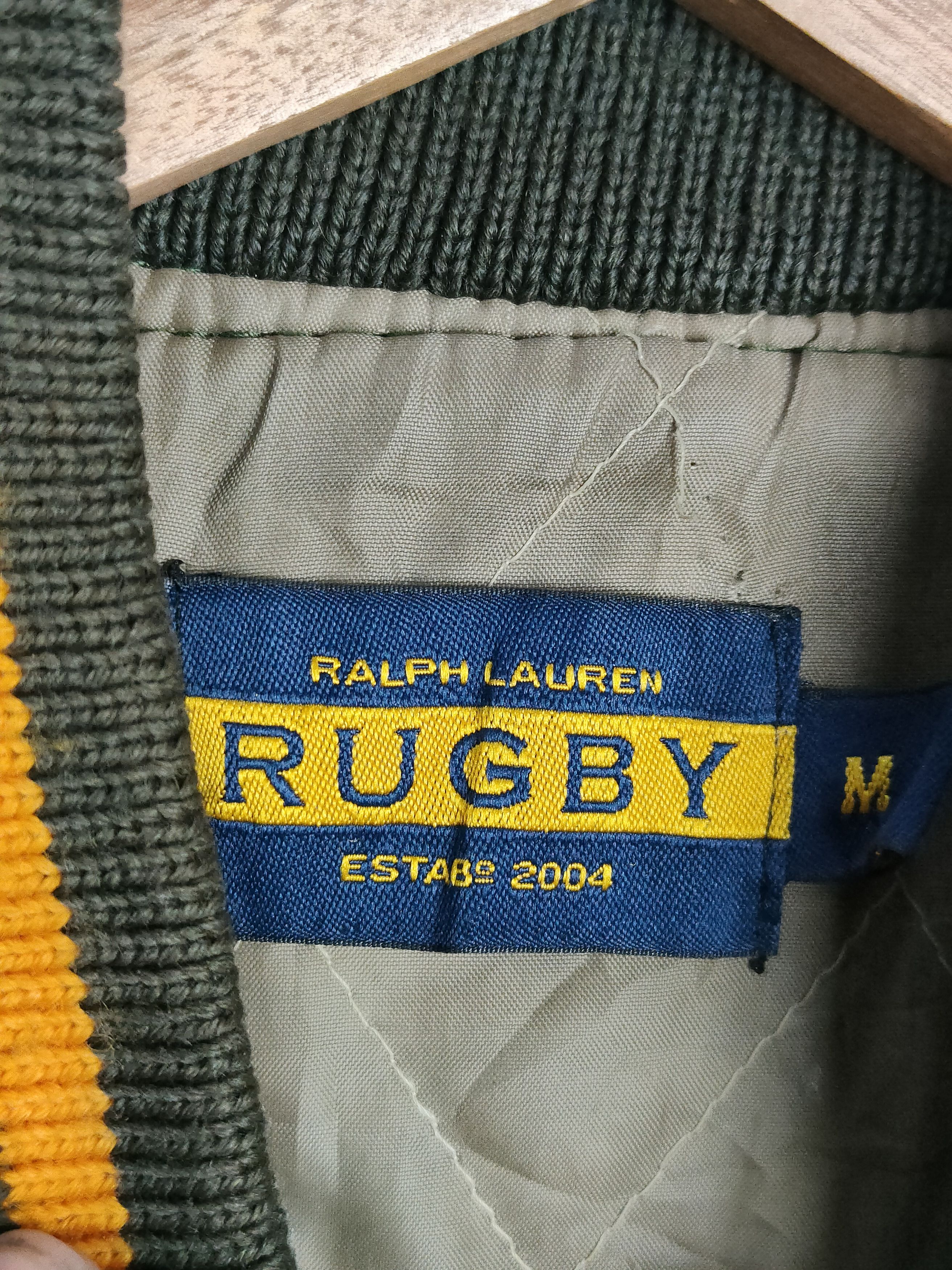 Ralph Lauren × Vintage Vintage Ralph Lauren Rugby Leather Varsity Jacket Size US M / EU 48-50 / 2 - 4 Thumbnail