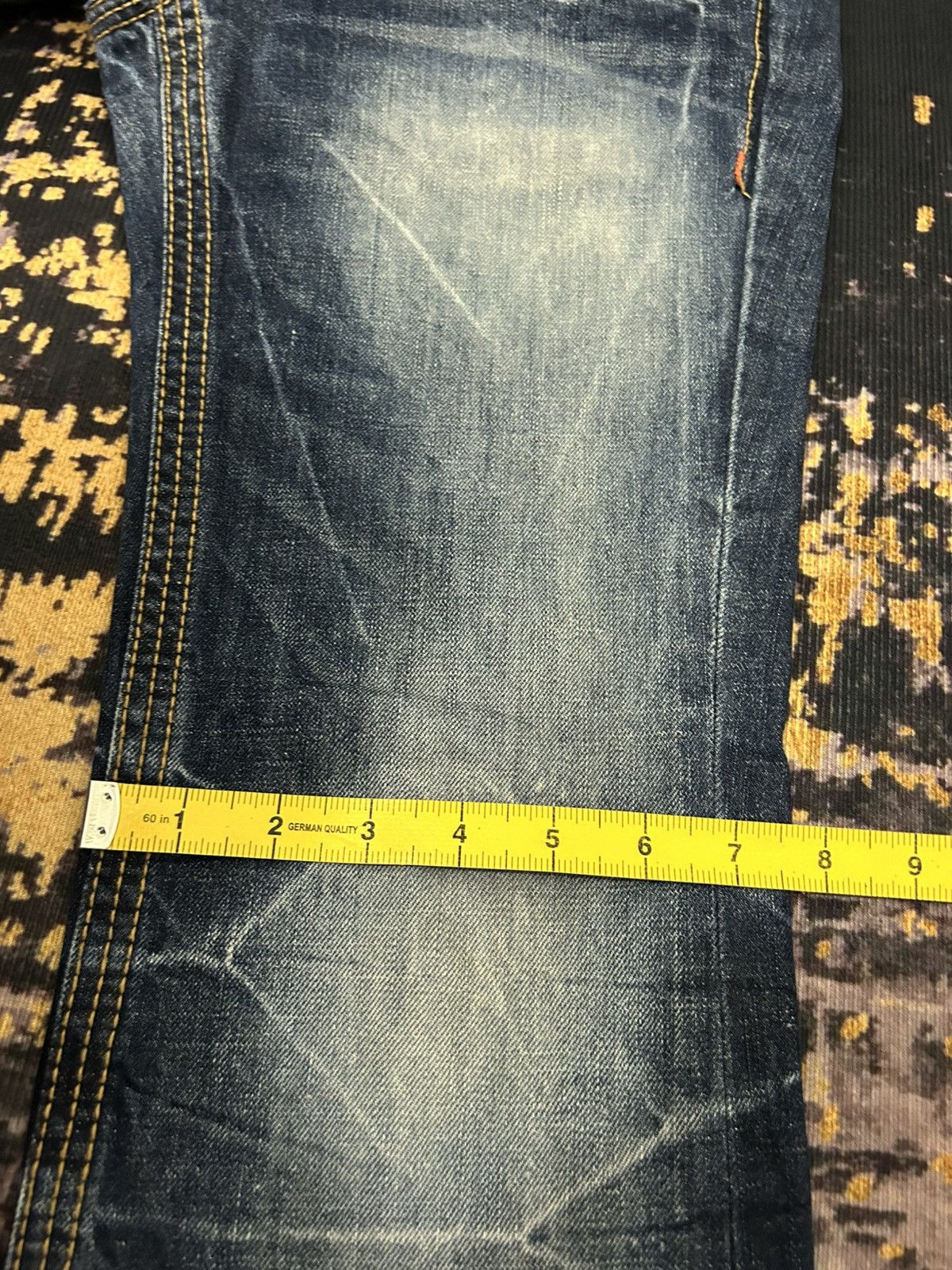 Tornado Mart Lolita Mud Clawmark Leather Pocket Back Flare Jeans Size US 30 / EU 46 - 20 Thumbnail