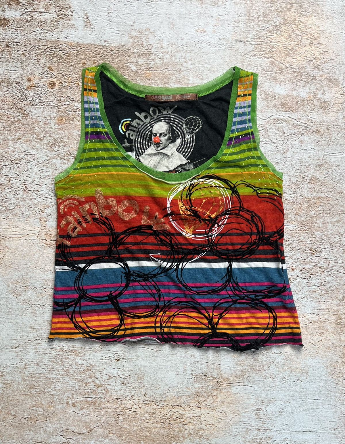 Desigual × Vintage Desigual vintage cropped tank top Size S / US 4 / IT 40 - 1 Thumbnail