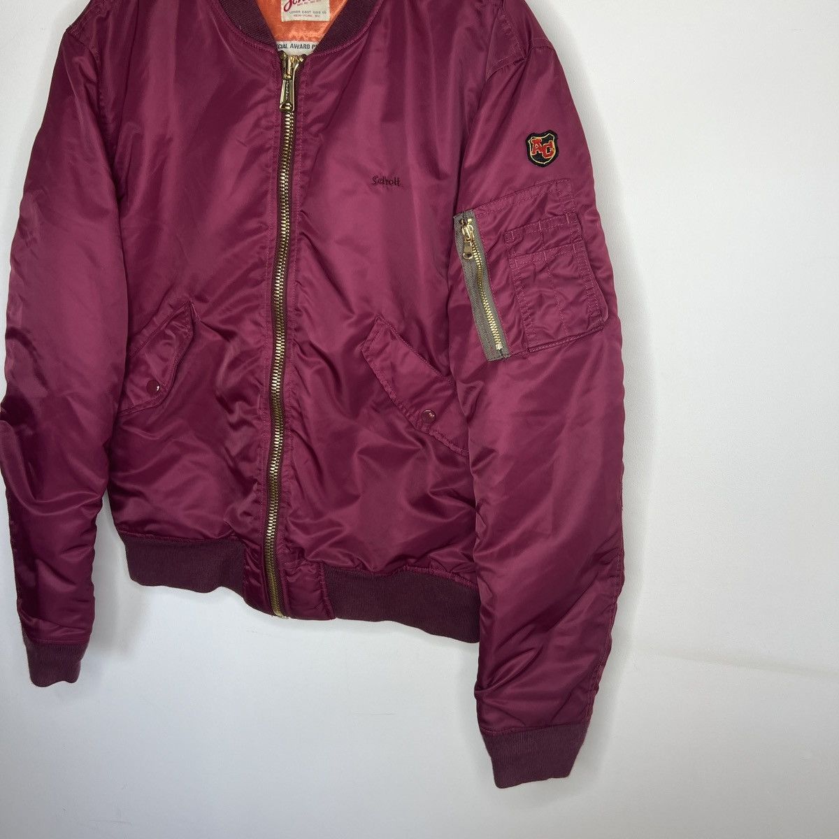 Schott Vintage Schott NYC American College Bomber flyer jacket MA-1 Size US XL / EU 56 / 4 - 2 Thumbnail