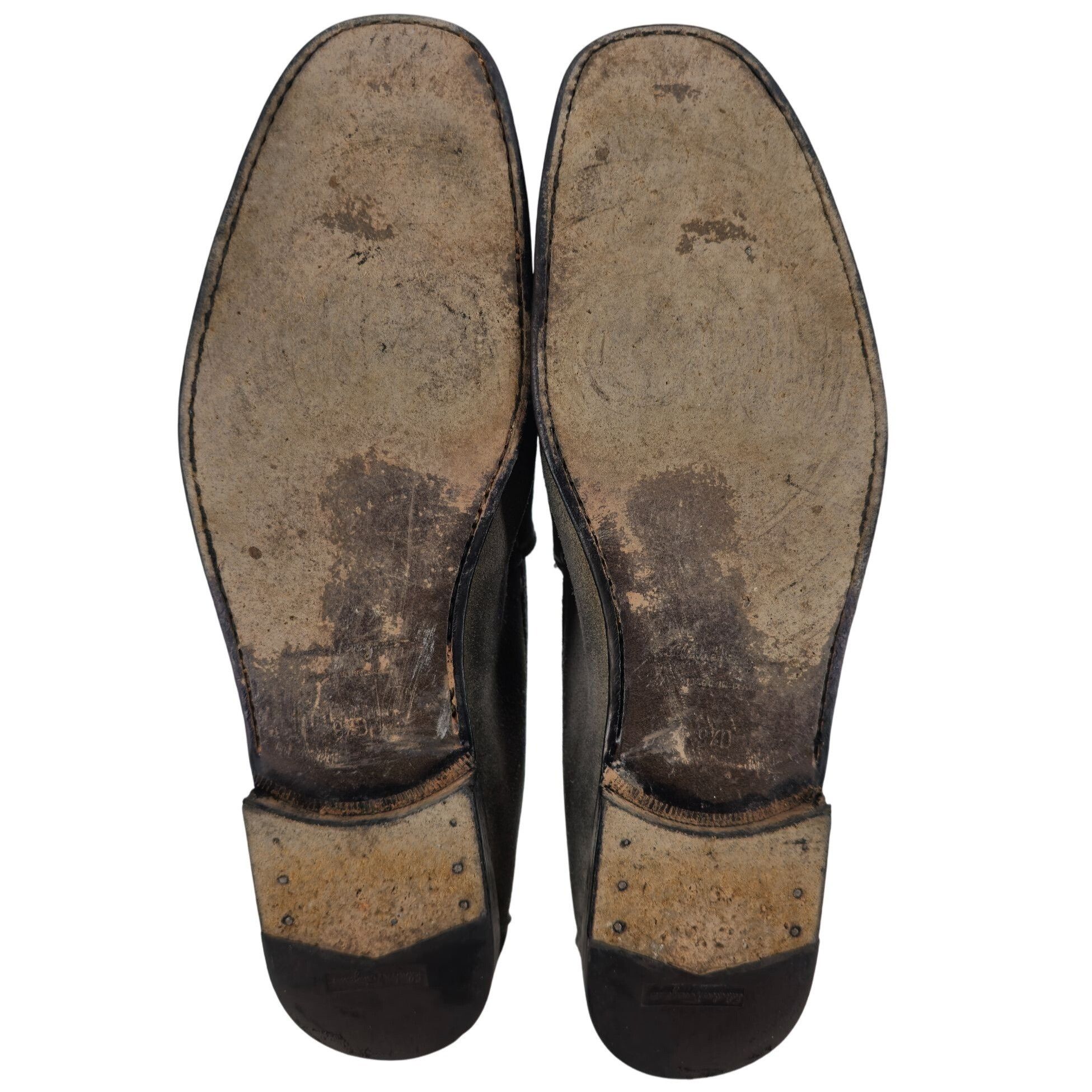 Salvatore Ferragamo Salvatore Ferragamo Italy Gray Suede Buckle Moccasin Loafers Size US 9.5 / EU 42-43 - 3 Thumbnail