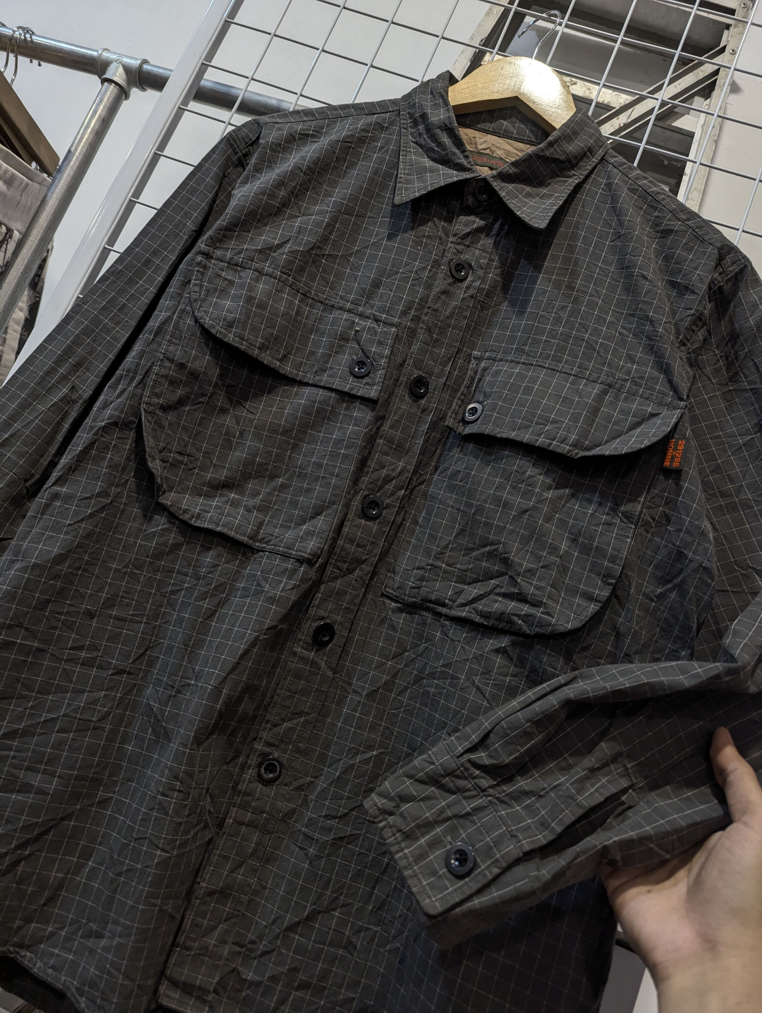 If Six Was Nine × Japanese Brand × Le Grande Bleu (L.G.B.) 291295 = HOMME Big Pocket Work Shirt Size US L / EU 52-54 / 3 - 2 Thumbnail