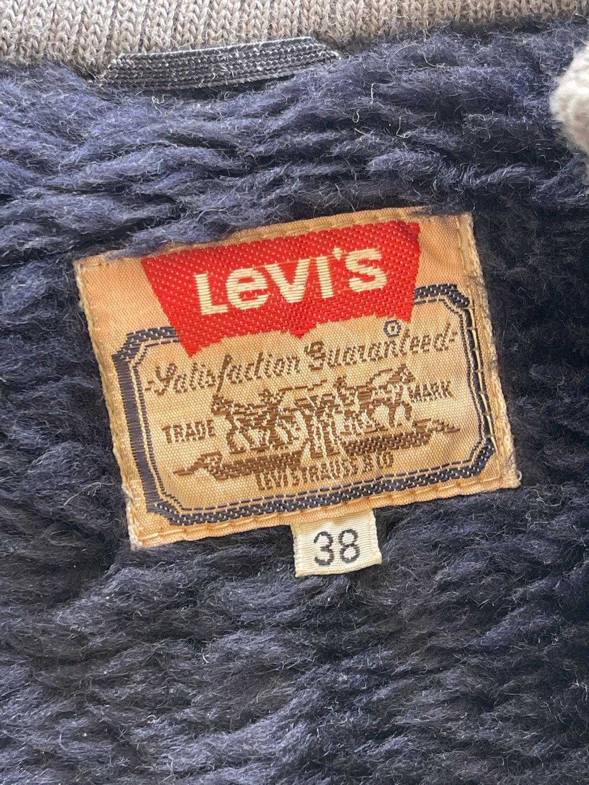 Levi's Vintage Clothing 70s Levis LVC Sherling Bomber Jacket Size US M / EU 48-50 / 2 - 13 Thumbnail