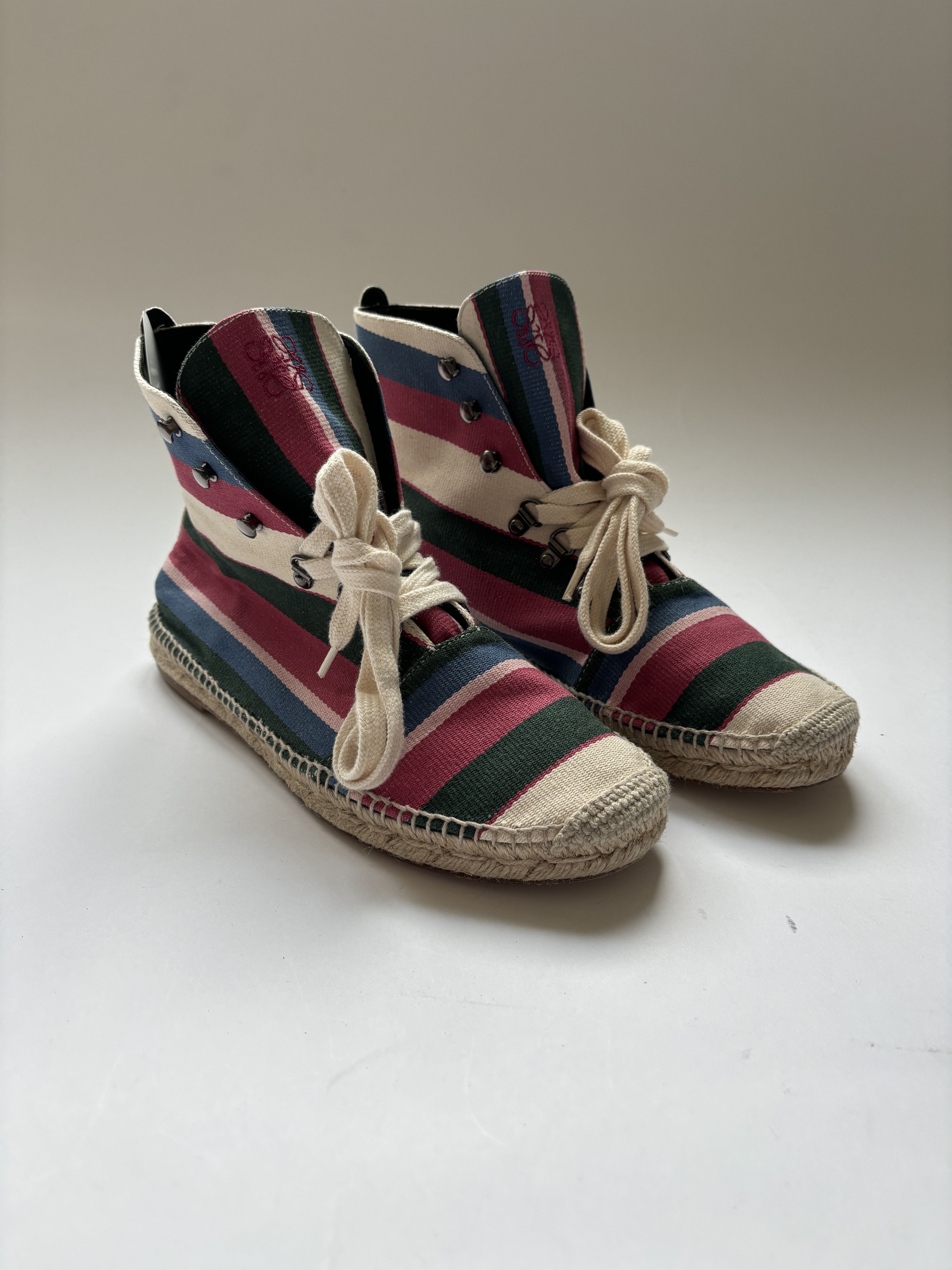 Loewe ⚡️QUICK SALE⚡️Loewe Multicolor Hi-Top Lace-Up Espadrilles Size US 10 / EU 43 - 3 Thumbnail