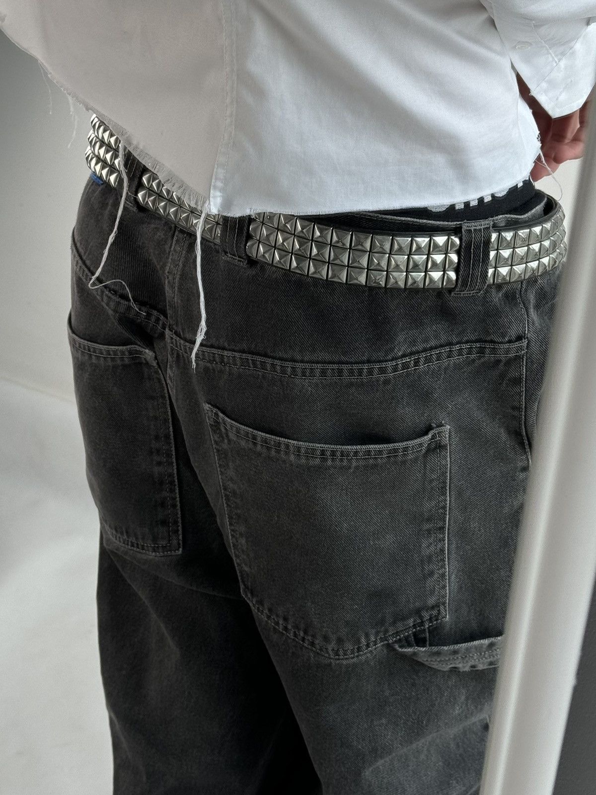 Hysteric Glamour Vintage Belts Y2K Rhinestones Punk leather belt Japanese Size 34 - 5 Thumbnail