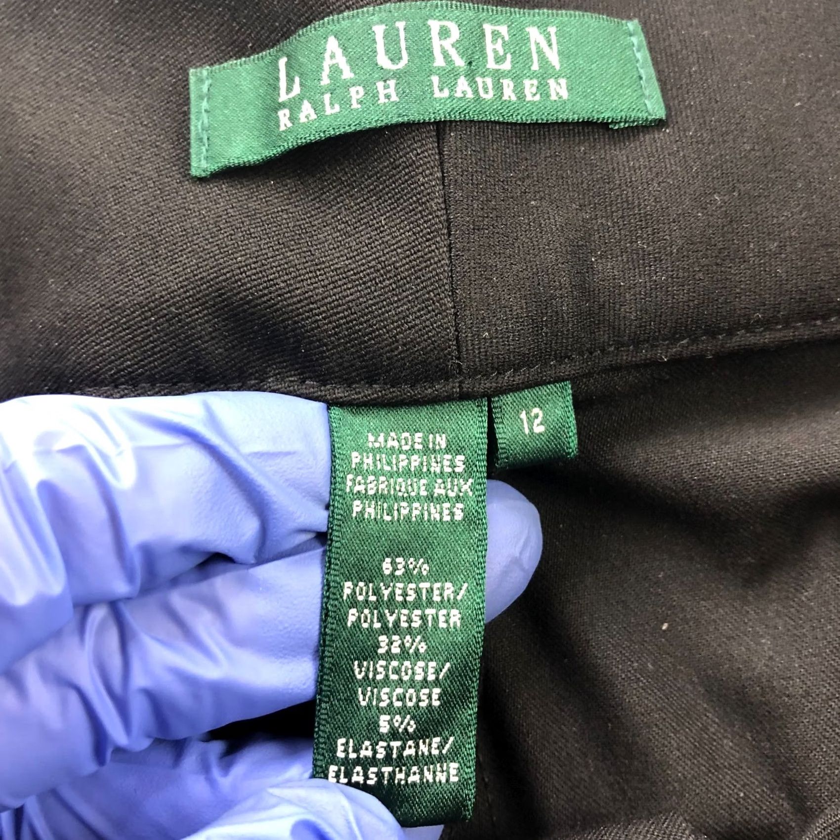 Ralph Lauren Lauren Ralph Lauren 12 High Rise Wide Leg Pants Black Size 34" / US 12 / IT 48 - 8 Thumbnail