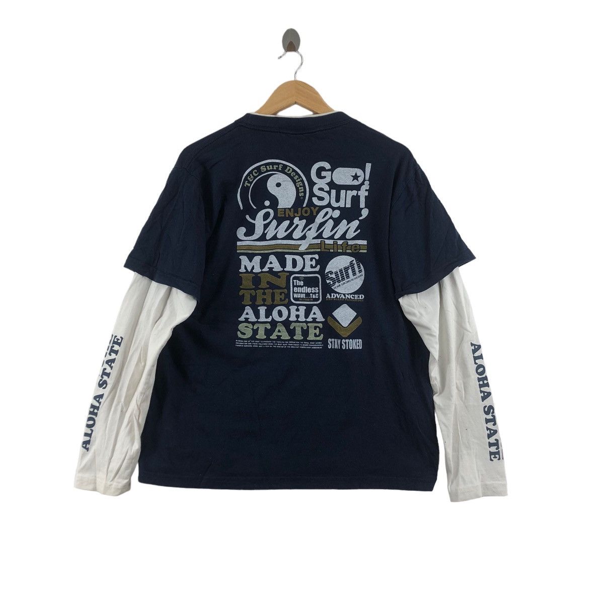 Other Vintage TOWN COUNTRY T&C Enjoy Surfing Life Tee Shirt Top Size US XL / EU 56 / 4 - 3 Thumbnail
