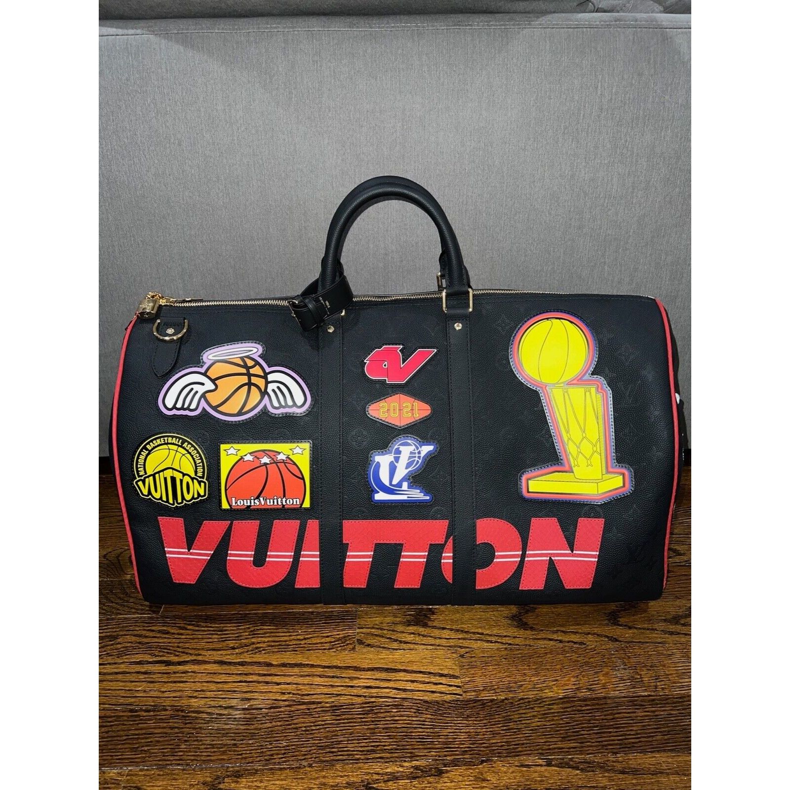 Louis Vuitton Louis Vuitton Keepall Bandouliere NBA Basketball Travel Bag Size ONE SIZE - 7 Thumbnail