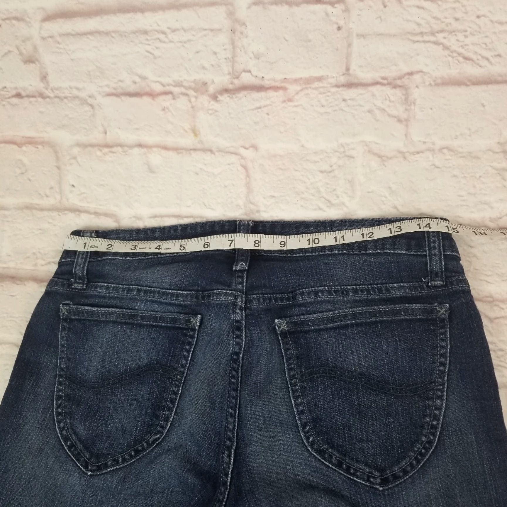 Lee VINTAGE Lee Riders Denim Jeans Womens Midrise Skinny Cropped Size 10P Petite Dark Wash Size 32" / US 10 / IT 46 - 7 Thumbnail