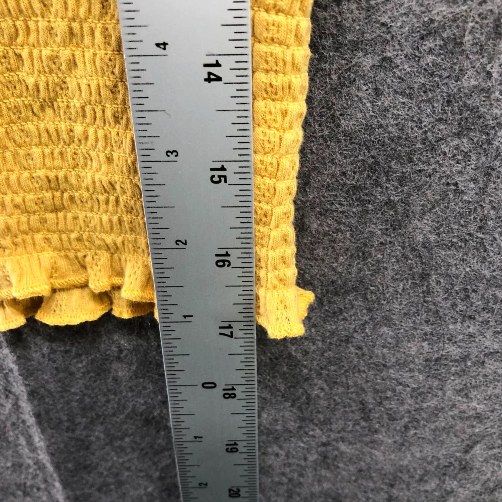 O'Neill O'Neill Puff Sleeve Crop Top Womens L Mustard Yellow Smocked Size L / US 10 / IT 46 - 6 Thumbnail