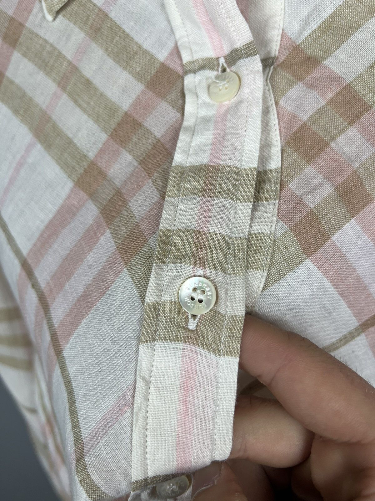 Burberry Burberry London linen Nova Check Long Sleeve Shirt button up Size M / US 6-8 / IT 42-44 - 5 Thumbnail