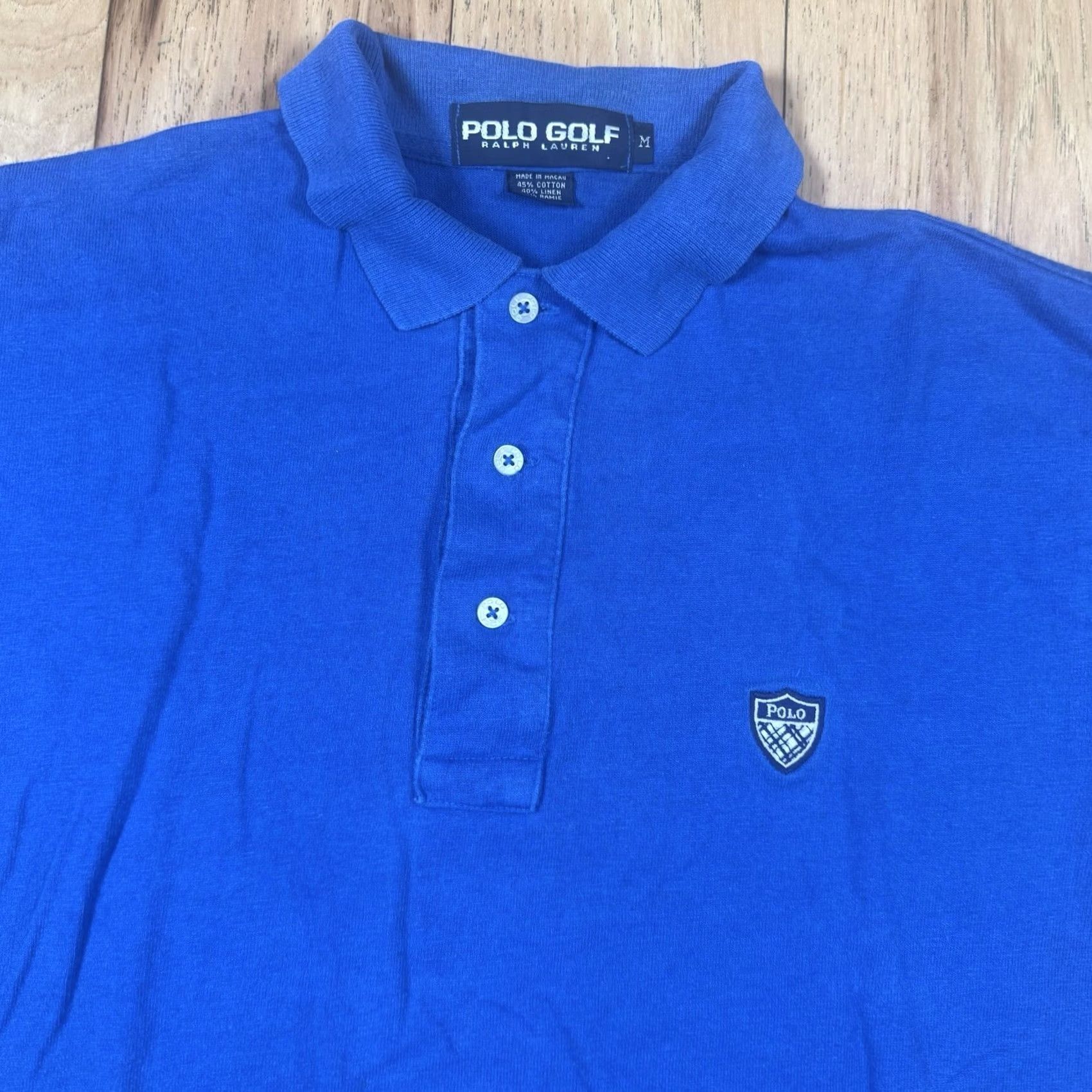 Ralph Lauren VINTAGE Polo Ralph Lauren Golf Shirt Mens Medium Blue Crest Short Sleeve Size US M / EU 48-50 / 2 - 3 Thumbnail