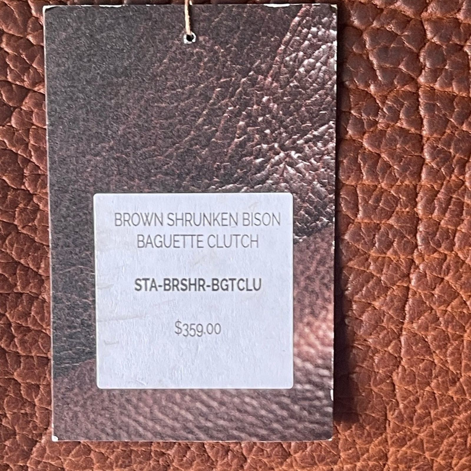 Other Stash Brown Shrunken bison baguette clutch NWT Size ONE SIZE - 10 Thumbnail