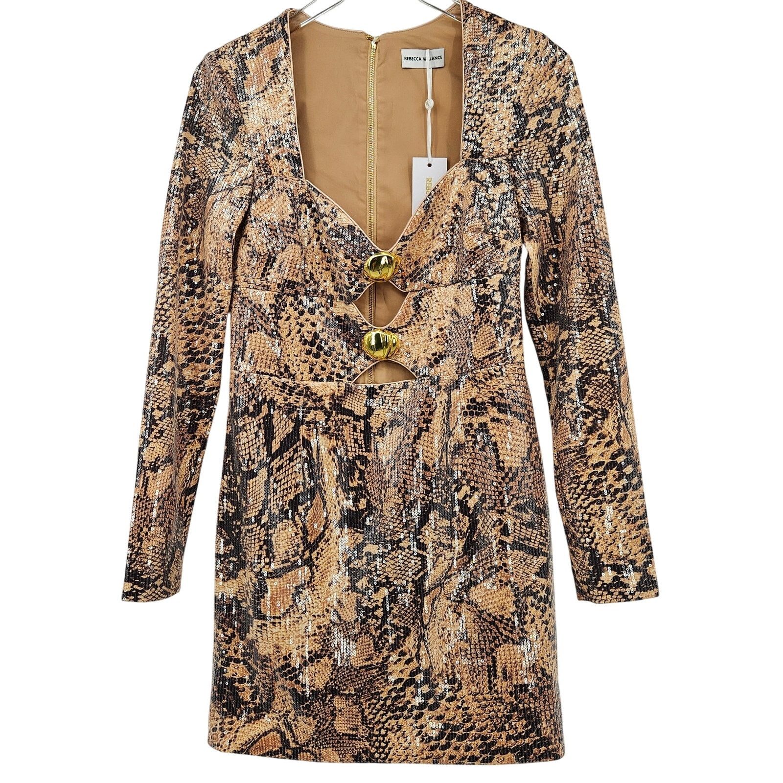 Other Rebecca Vallance Bellis Snakeskin-Print Mini Dress US 6 NEW Size M / US 6-8 / IT 42-44 - 3 Thumbnail