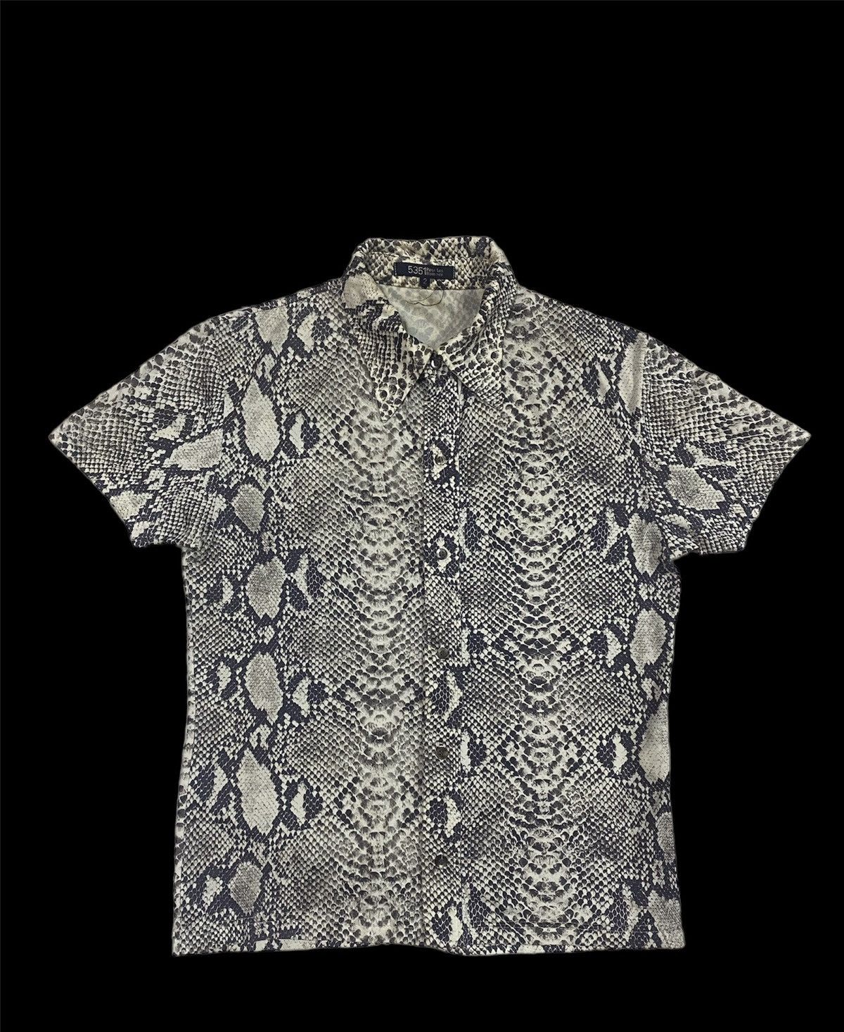 image of 20471120 x 5351 Pour Les Hommes Snake Skin Strech Shirt in Snakeskin (Size Small)