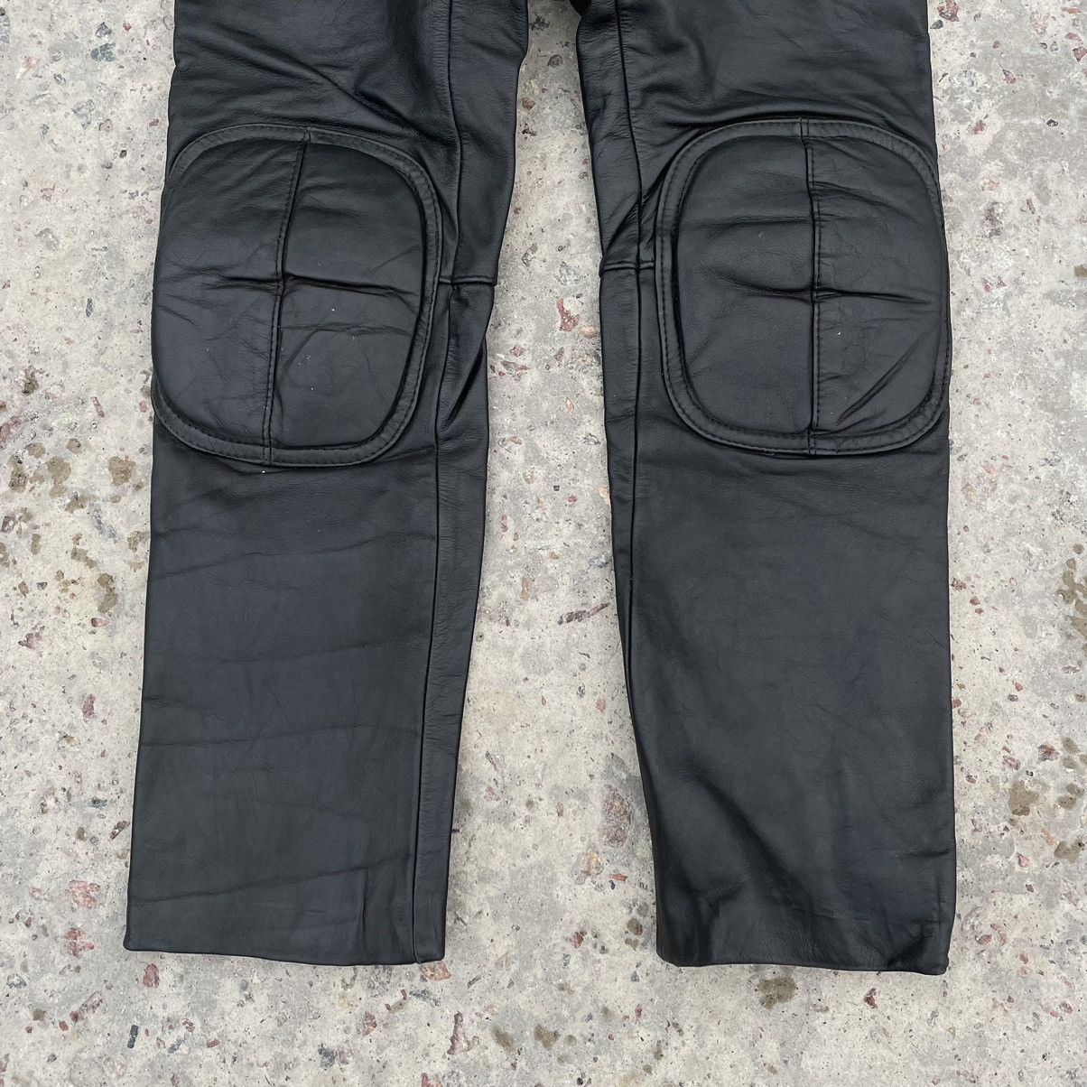 Other Vintage Moto Pants 29 Real Leather Y2K 90s USA Size US 29 - 3 Thumbnail