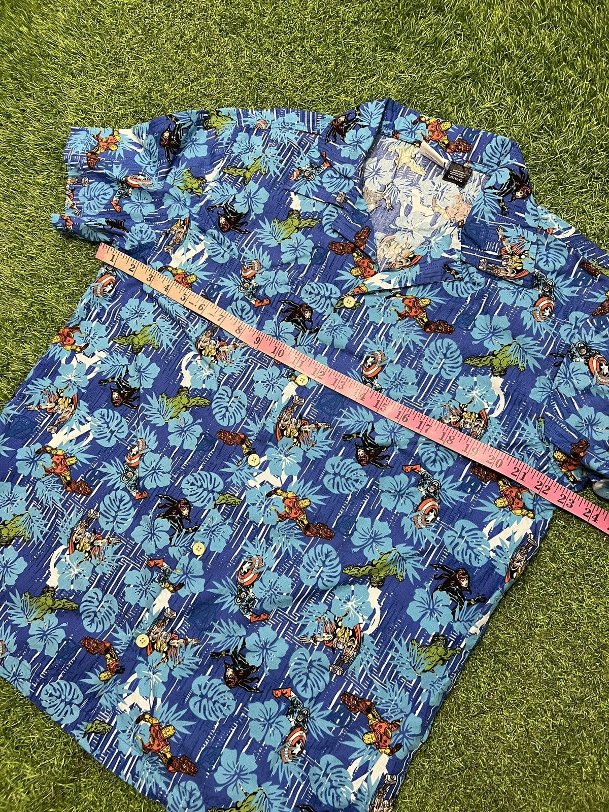 Marvel Comics × Vintage VINTAGE MARVEL AVENGERS HAWAIIAN BUTTON UP Size US L / EU 52-54 / 3 - 7 Thumbnail
