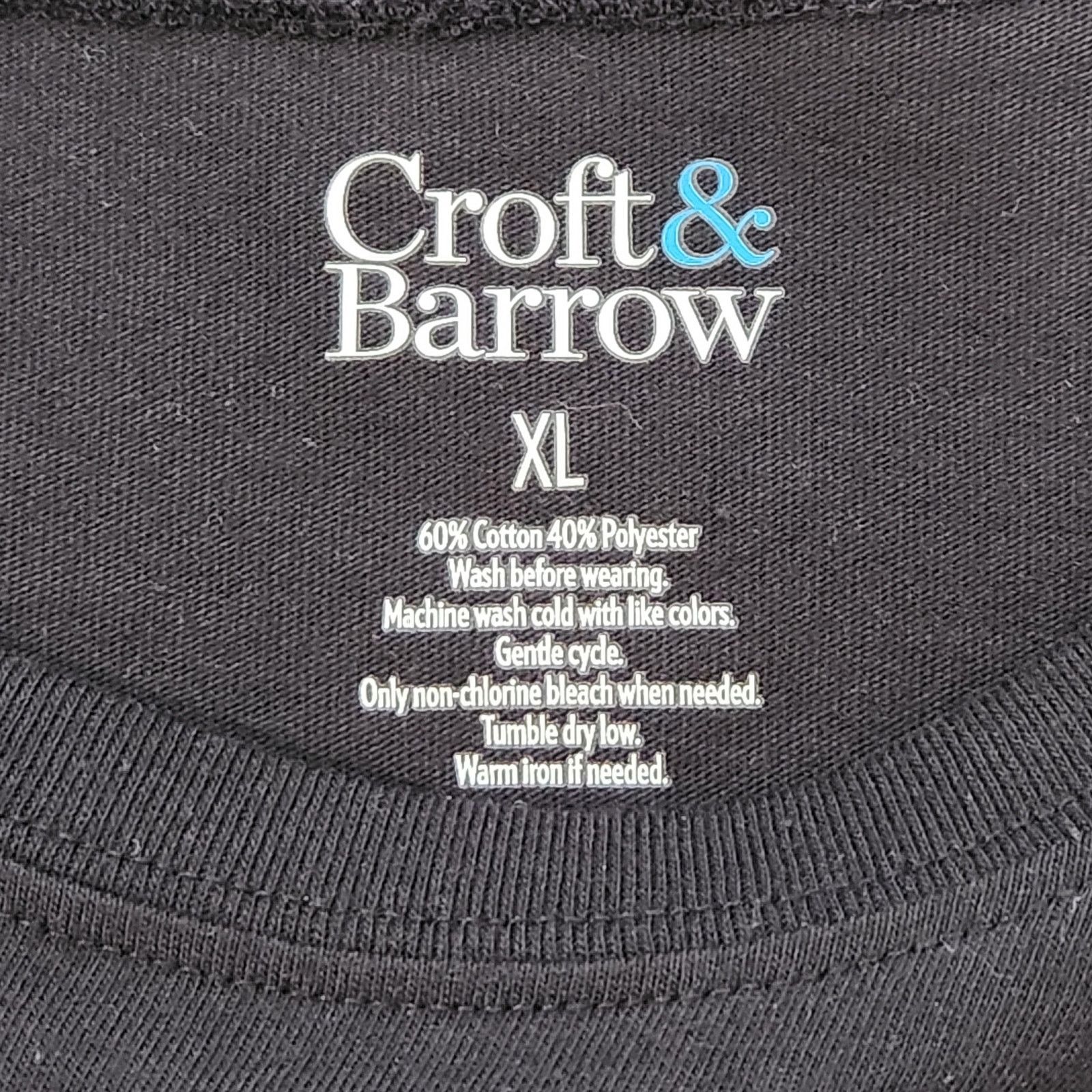 Croft & Barrow Croft & Barrow Black Short Sleeve Crew Neck Top XL NWOT Soft Size XL / US 12-14 / IT 48-50 - 4 Thumbnail