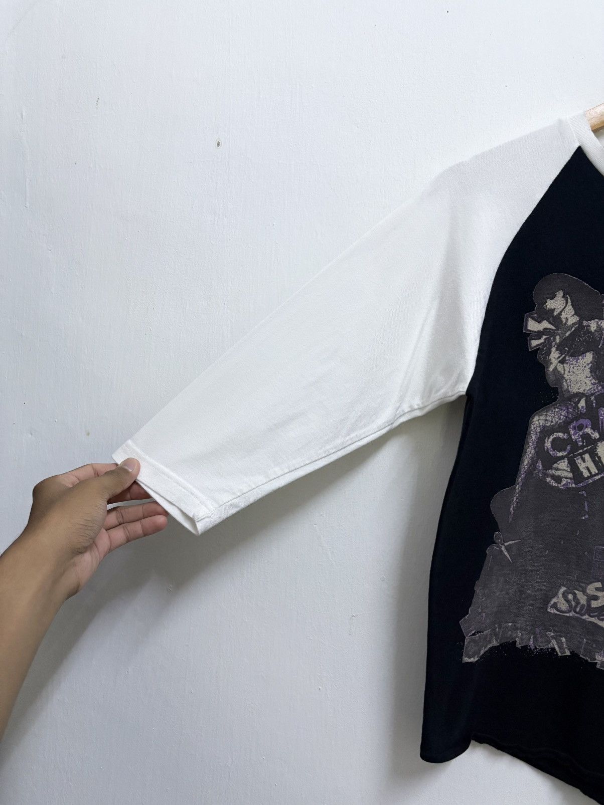 Hysteric Glamour 2000’s Candy Stripper - Crap Hit Bitch ! Raglan T-Shirt Size S / US 4 / IT 40 - 10 Thumbnail
