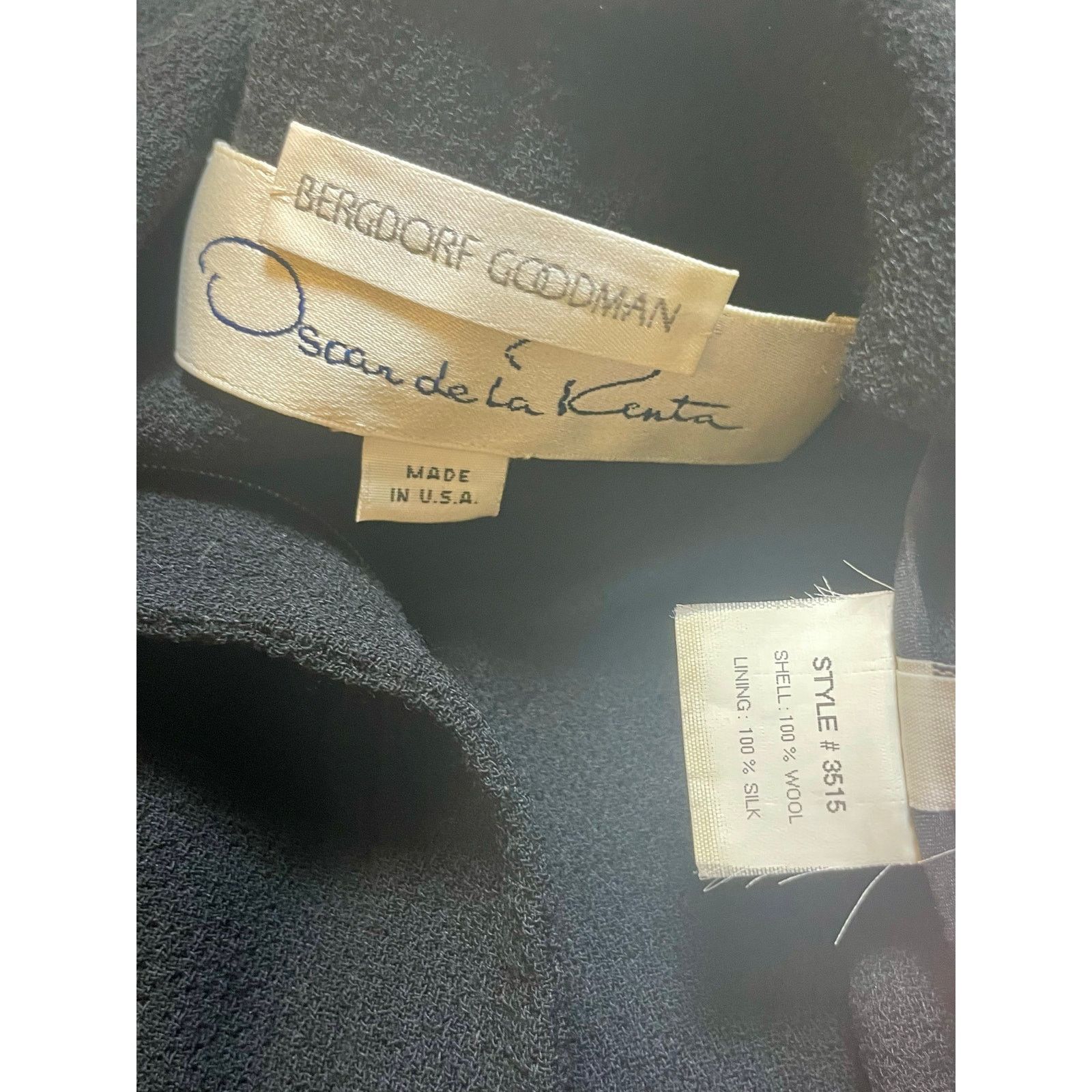 Oscar De La Renta 90’s OSCAR DE LA RENTA BLAZER SILK ZIP UP BLACK SZ 12 GOTH Size XL / US 12-14 / IT 48-50 - 4 Thumbnail