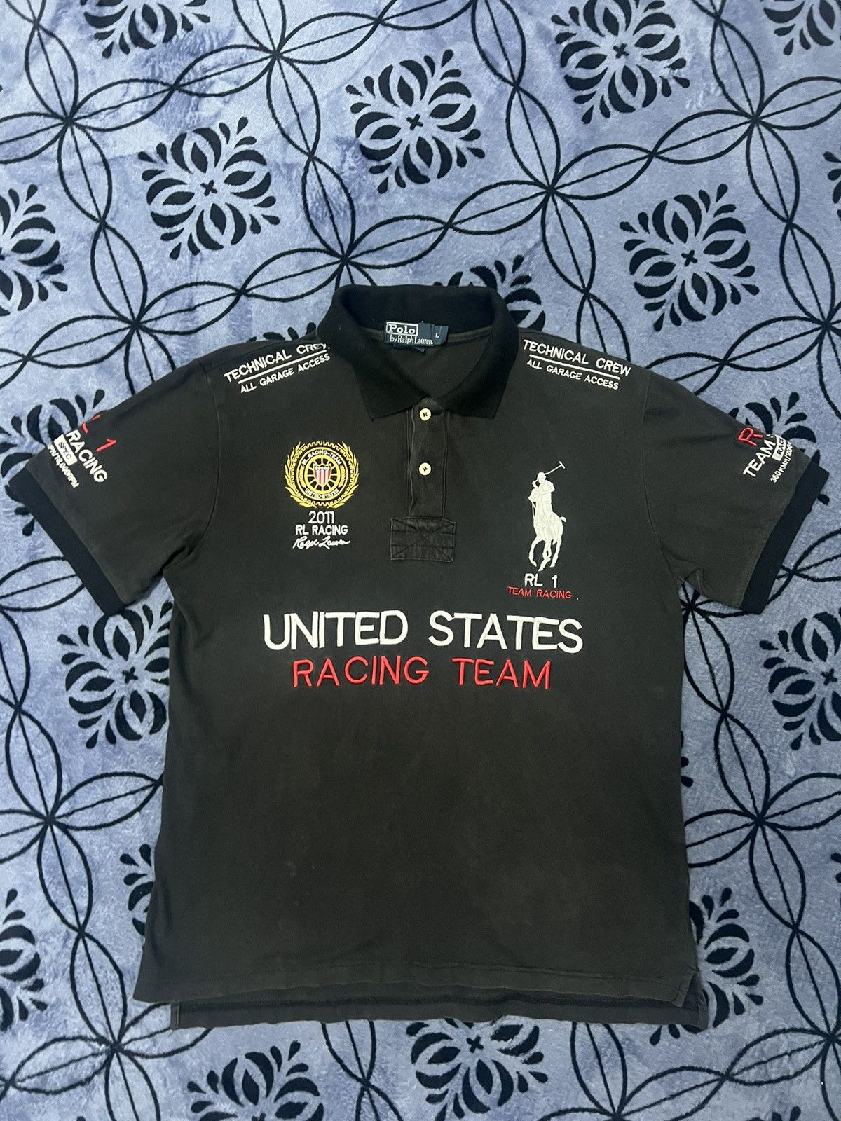 Polo Ralph Lauren × Vintage POLO by Ralph Lauren - United State Racing Team Size US L / EU 52-54 / 3 - 1 Thumbnail