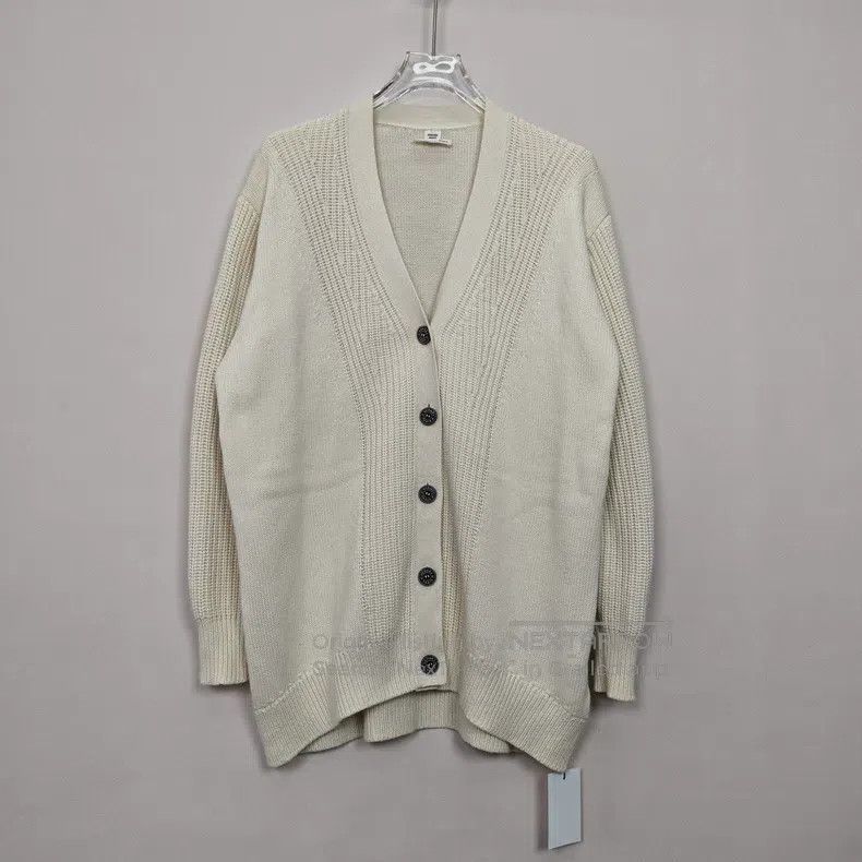 Hermes Hermes Ivory 64% Cashmere 36% Cotton Mid-Length Cardigan Size XS / US 0-2 / IT 36-38 - 1 Thumbnail