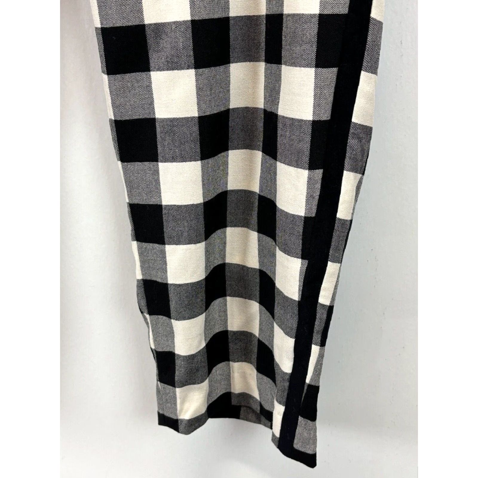 Talbots Talbots Hampshire Check Dress Pants 22W Plus Wool Velvet Side Stripe Black Ivory Womens Size 40" / US 18 - 5 Thumbnail