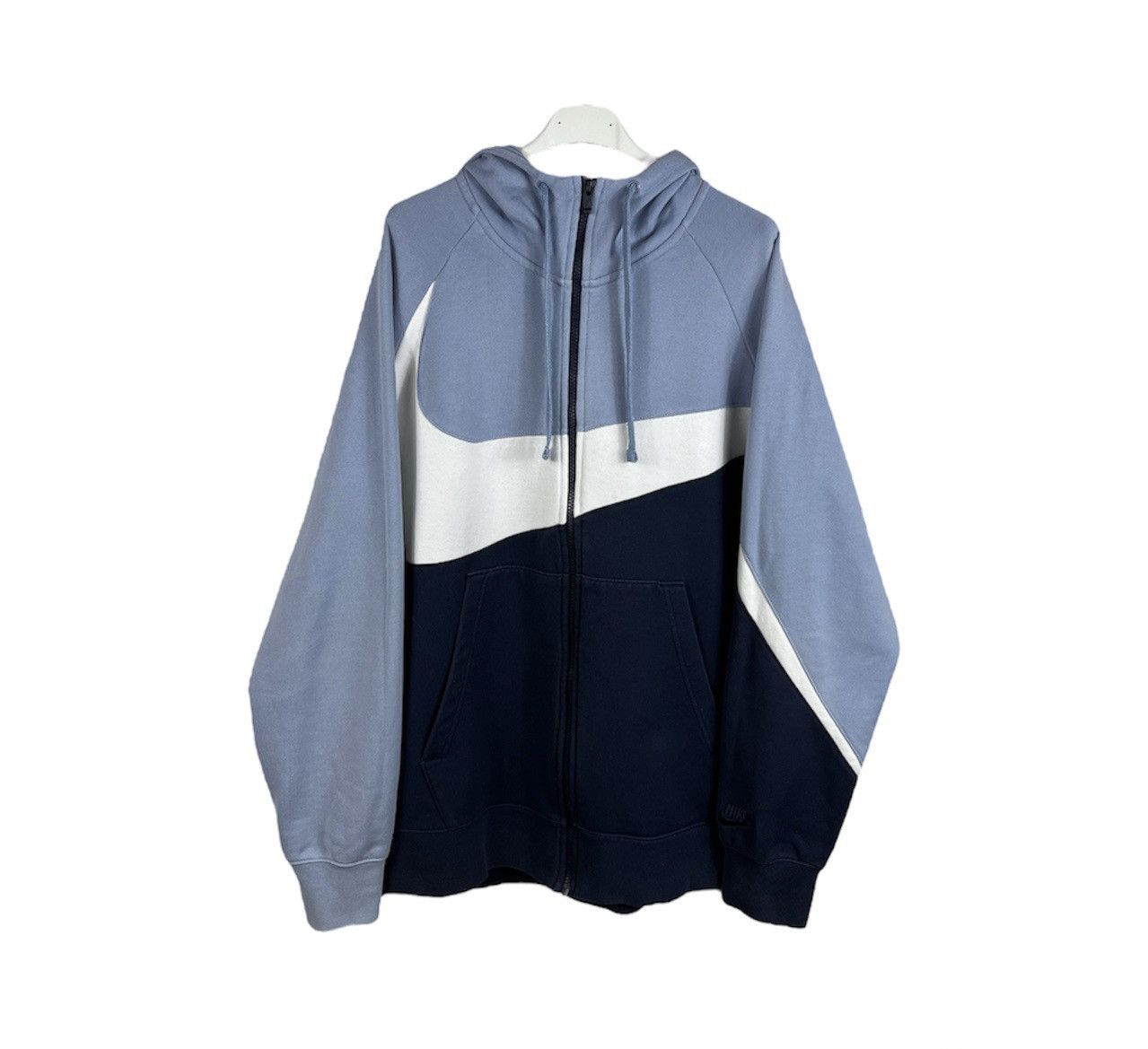 Nike Nike y2k big swoosh logo zip hoodie sweatshirt baby blue Size US XL / EU 56 / 4 - 1 Thumbnail