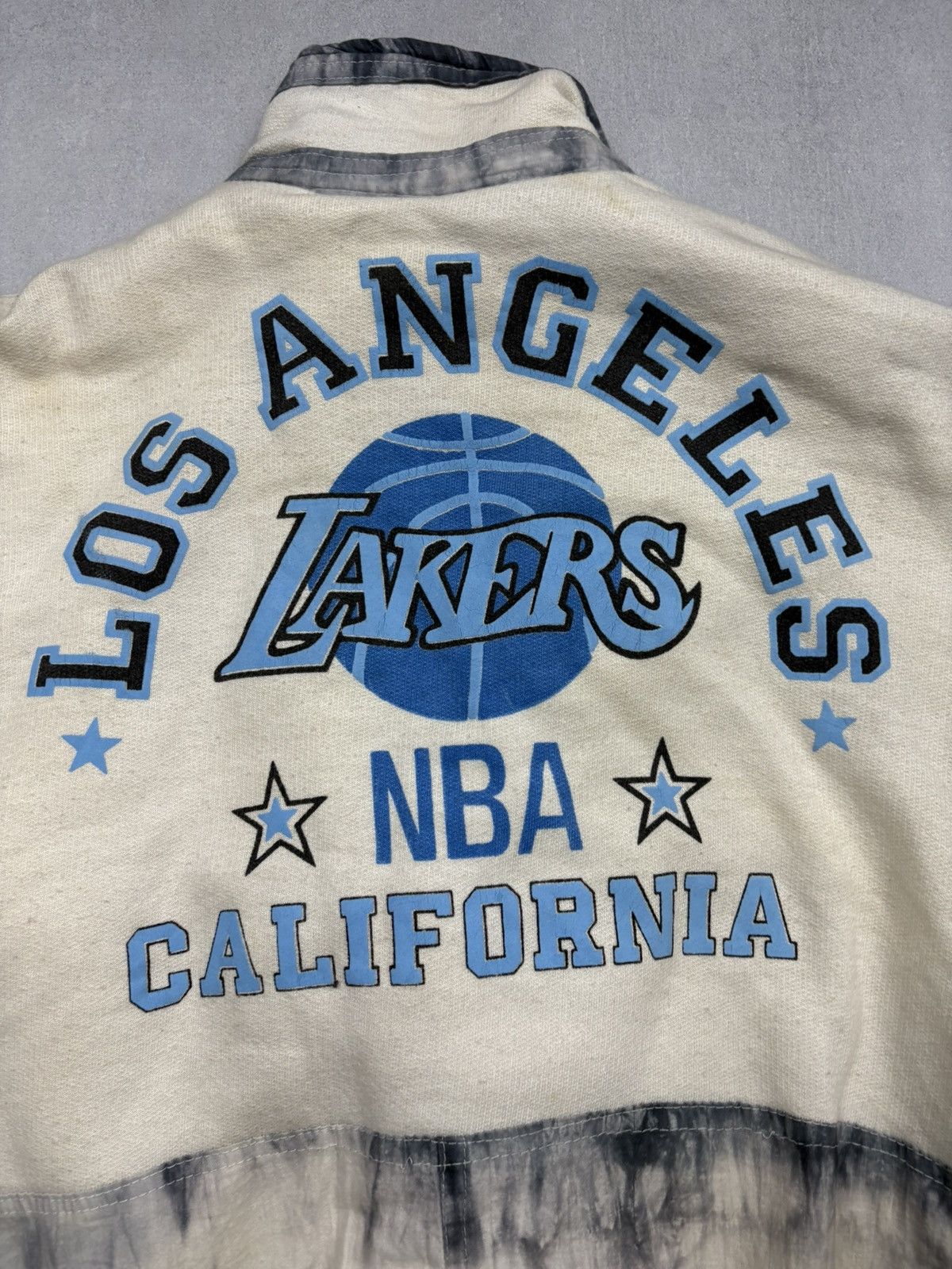 NBA Vintage Los Angeles Lakers NBA Jacket USA Tie Dye Thrashed Size US XL / EU 56 / 4 - 8 Thumbnail
