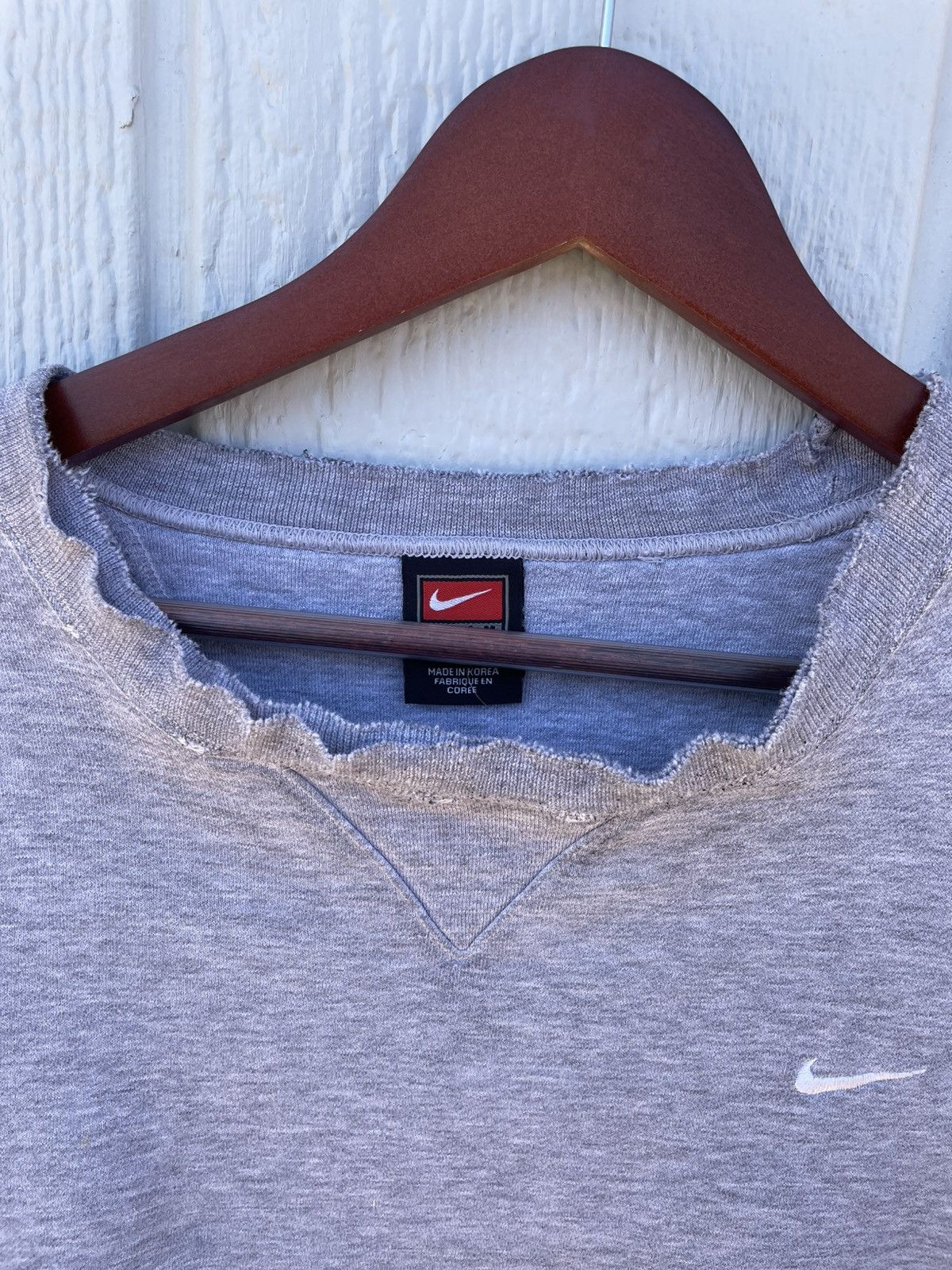 Nike Vintage 90s Nike Swoosh Gray Crew Neck long sleeve XXL Size US XXL / EU 58 / 5 - 6 Thumbnail