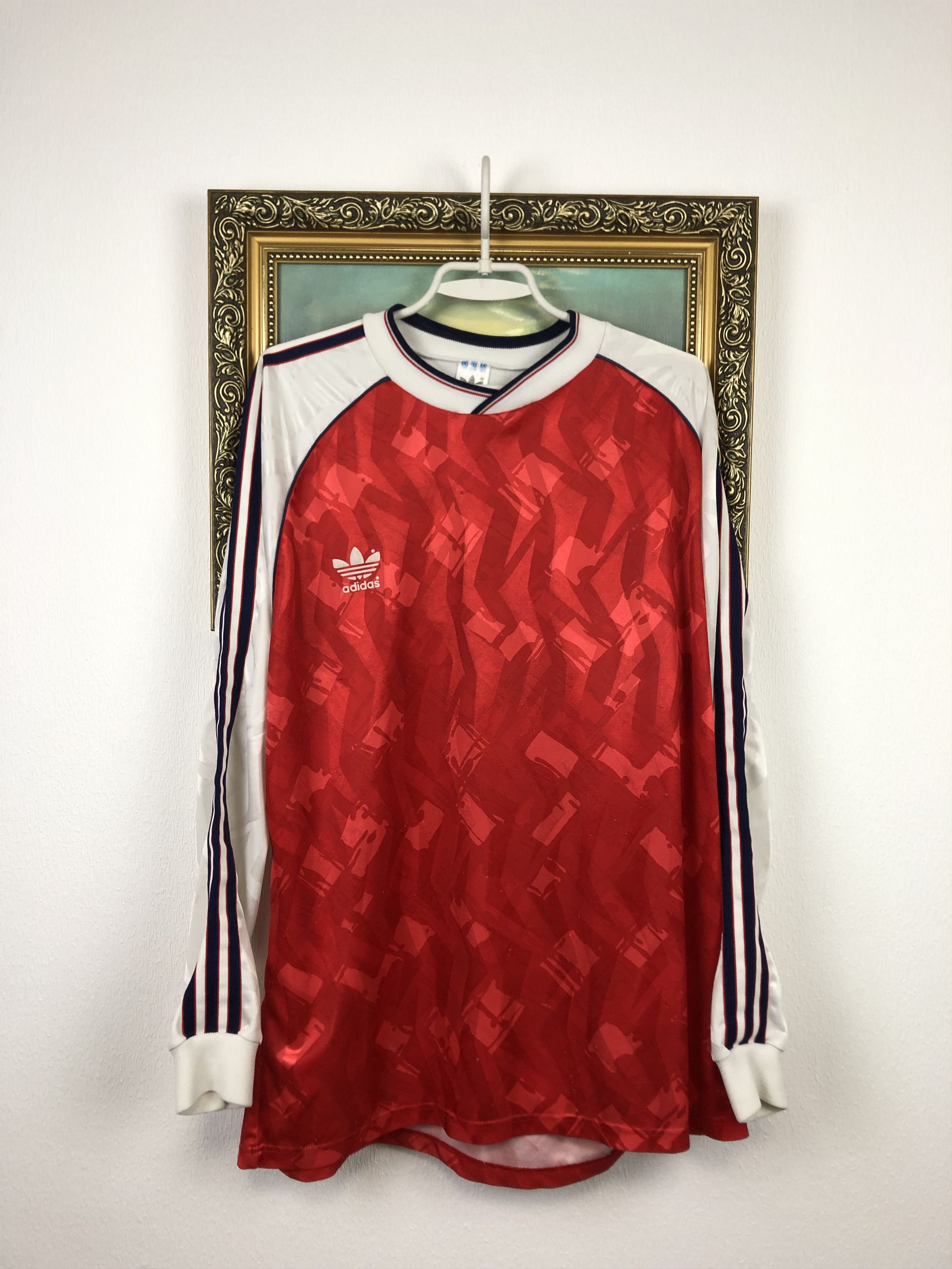 Adidas Vintage Arsenal Football Template Gunners Rare Jersey Long Size US XL / EU 56 / 4 - 1 Thumbnail