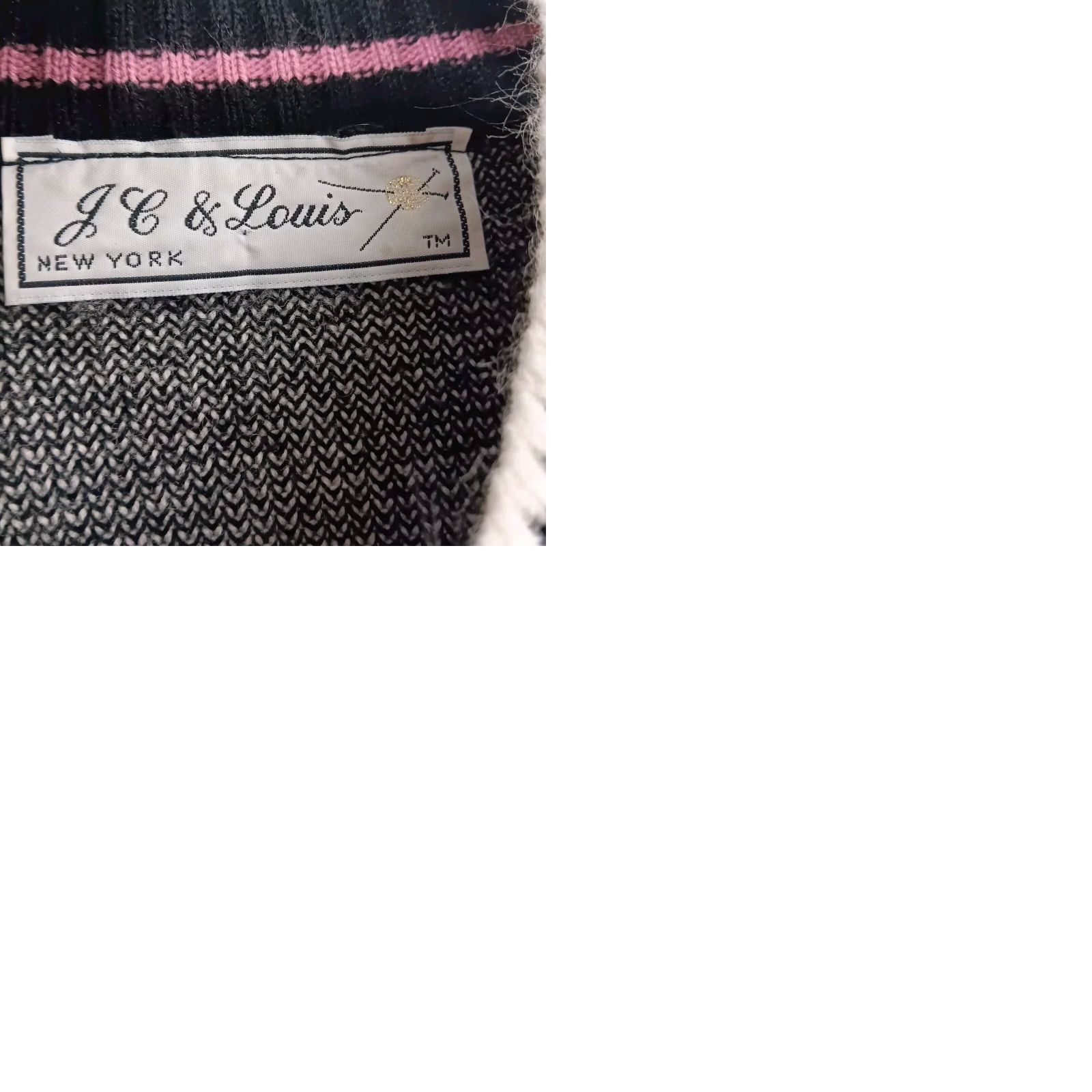 Pinko VINTAGE JC & Louis Aztec Warrior Sweater Pullover Geometric Knit Mock Neck Long Sleeve Black Pink M Womens 80s Retro Size M / US 6-8 / IT 42-44 - 9 Thumbnail