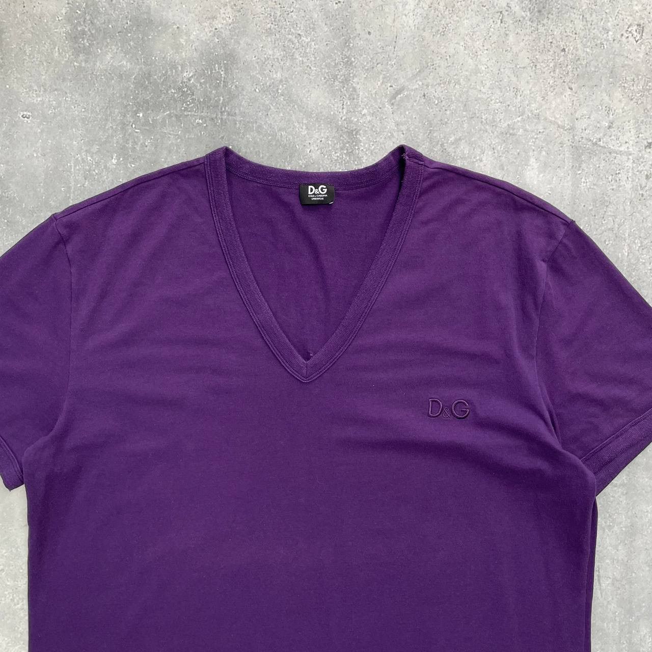 Designer × Dolce & Gabbana Dolce & Gabbana Underwear V-Neck T Shirt Purple Size XL/XXL Size US XXL / EU 58 / 5 - 2 Thumbnail