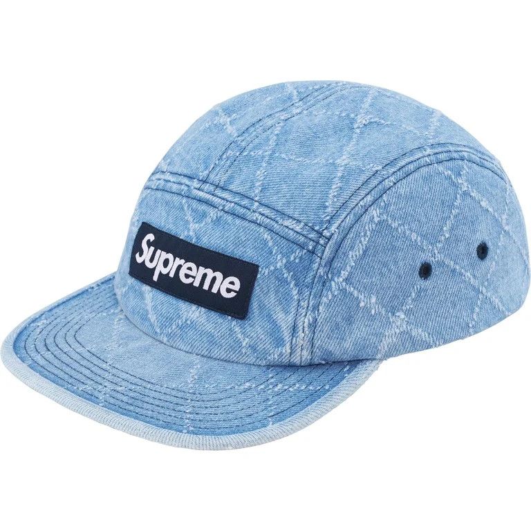 Supreme Supreme Frayed Croc Denim Camp Cap Indigo | Grailed